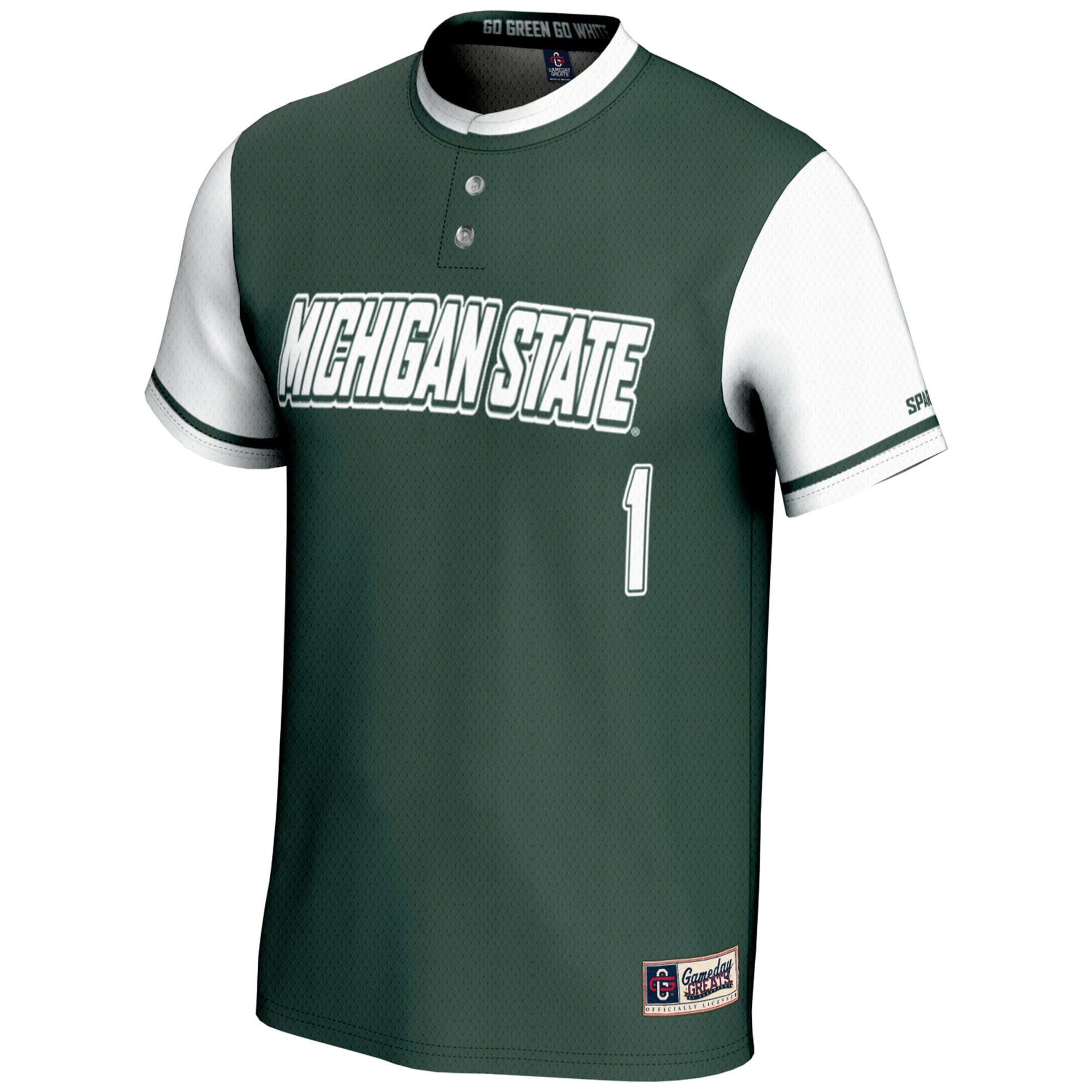 Softball Michigan State Spartans Game Jersey Green NCAA College Softball Fan Wear