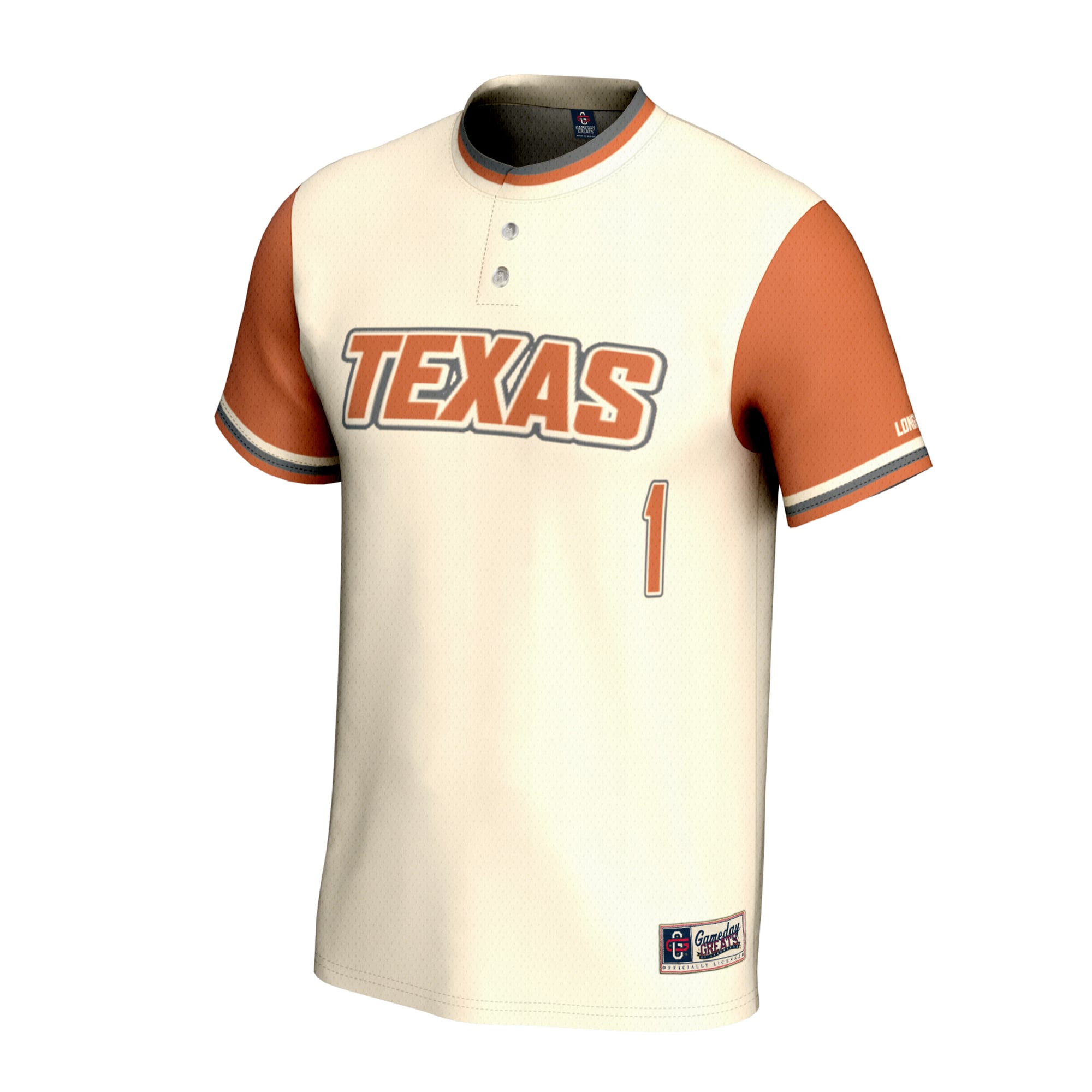 Softball Fashion Texas Longhorns Game Jersey Cream NCAA College Softball Fan Wear Softball Fashion