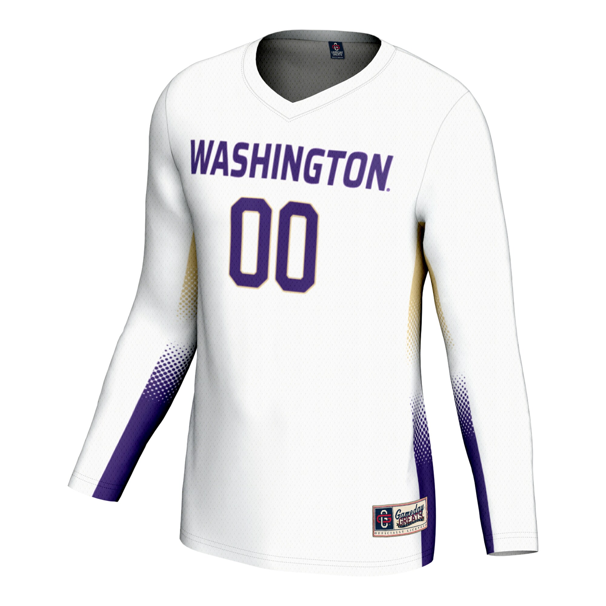 NIL Volleyball Washington Huskies Game Jersey White NCAA College Volleyball Fan Wear NIL Volleyball