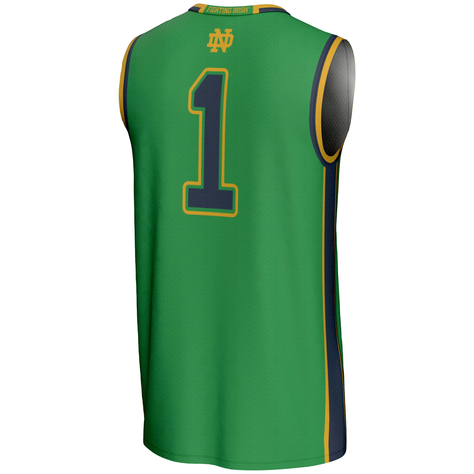 Basketball Notre Dame Fighting Irish Game Jersey Green NCAA College Basketball Fan Wear Basketball