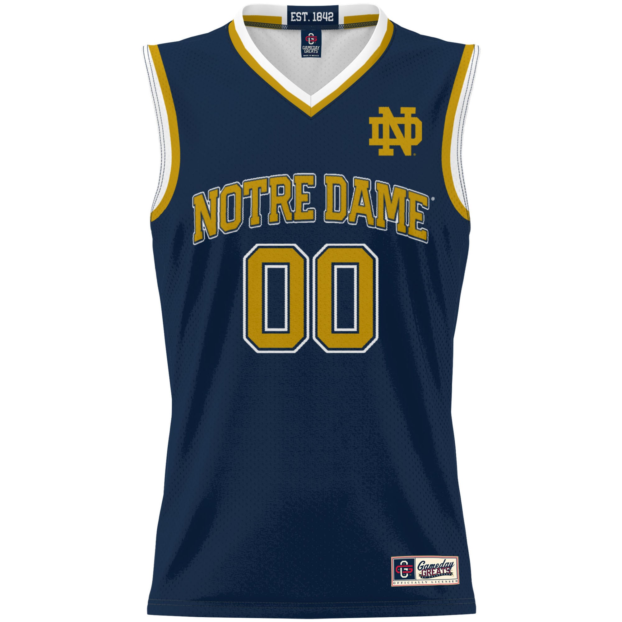 NIL Pick- Basketball Notre Dame Fighting Irish Player Jersey Navy NCAA College Basketball Fan Wear NIL Pick- Basketball