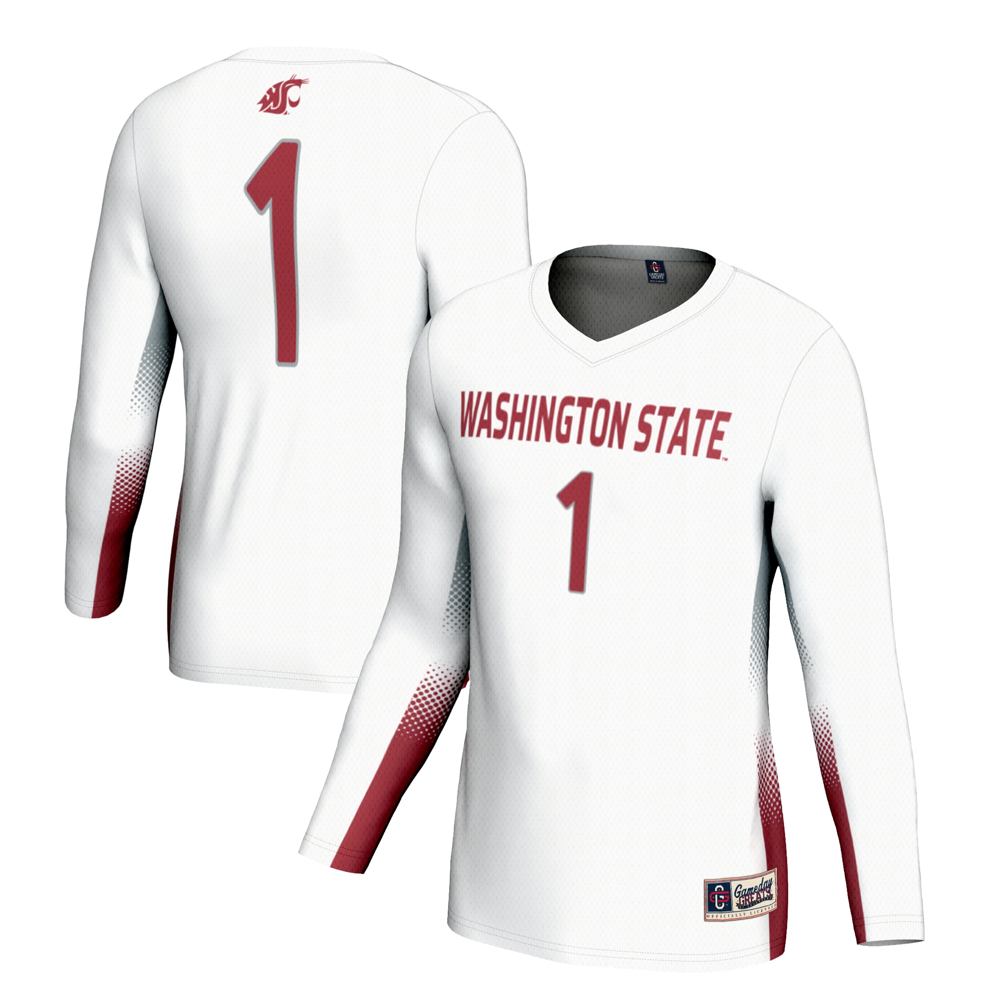 Volleyball Washington State Cougars Game Jersey White NCAA College Volleyball Fan Wear Volleyball