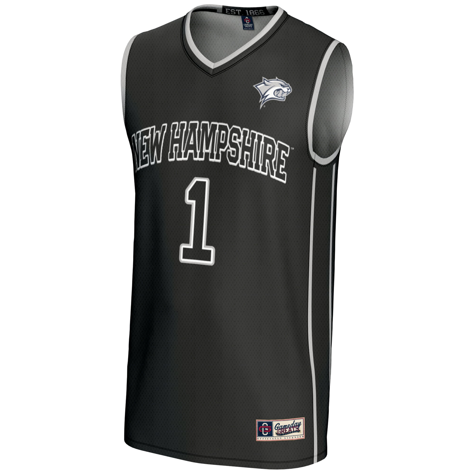 Basketball New Hampshire Wildcats Game Jersey Black NCAA College Basketball Fan Wear