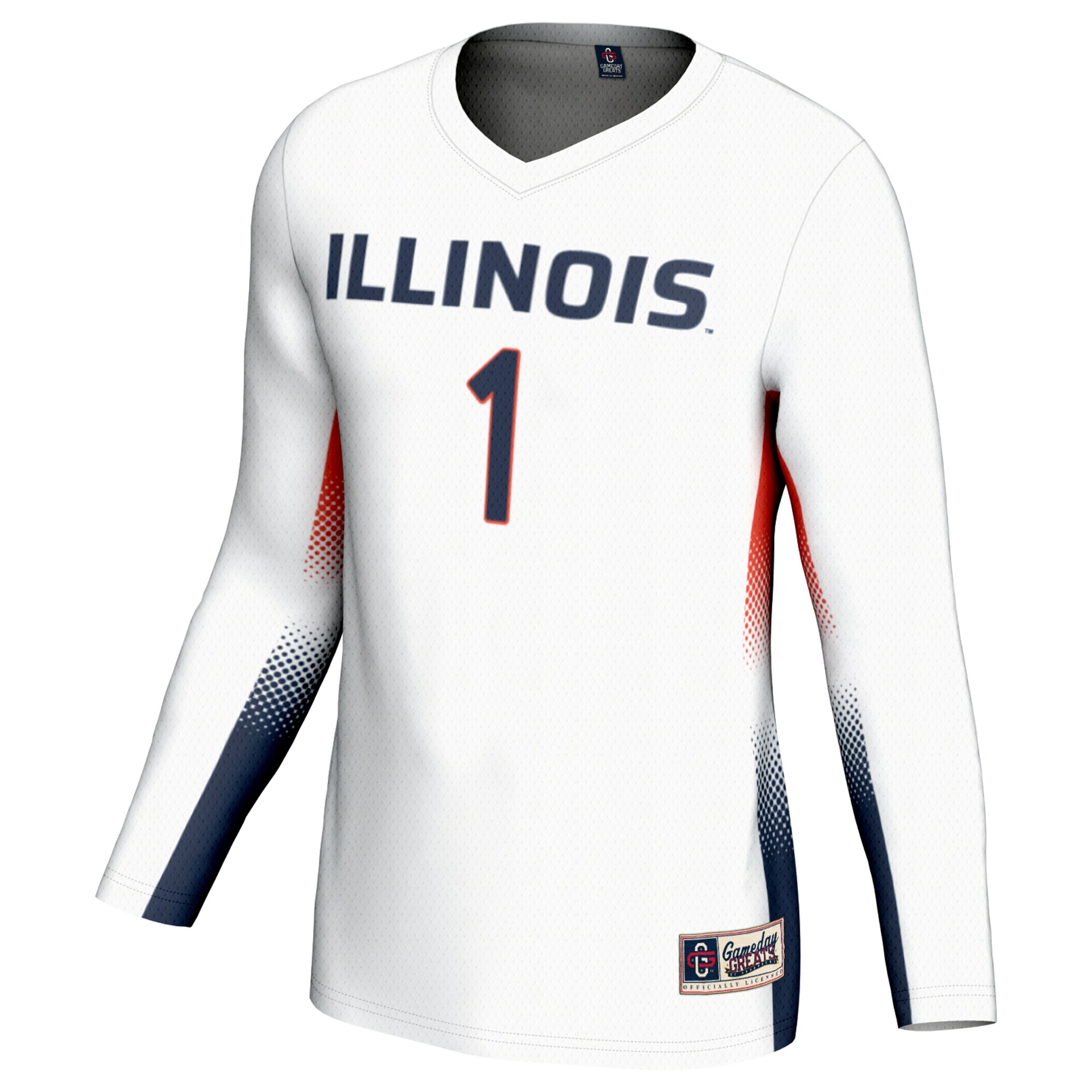 Volleyball Illinois Fighting Illini Game Jersey White NCAA College Volleyball Fan Wear