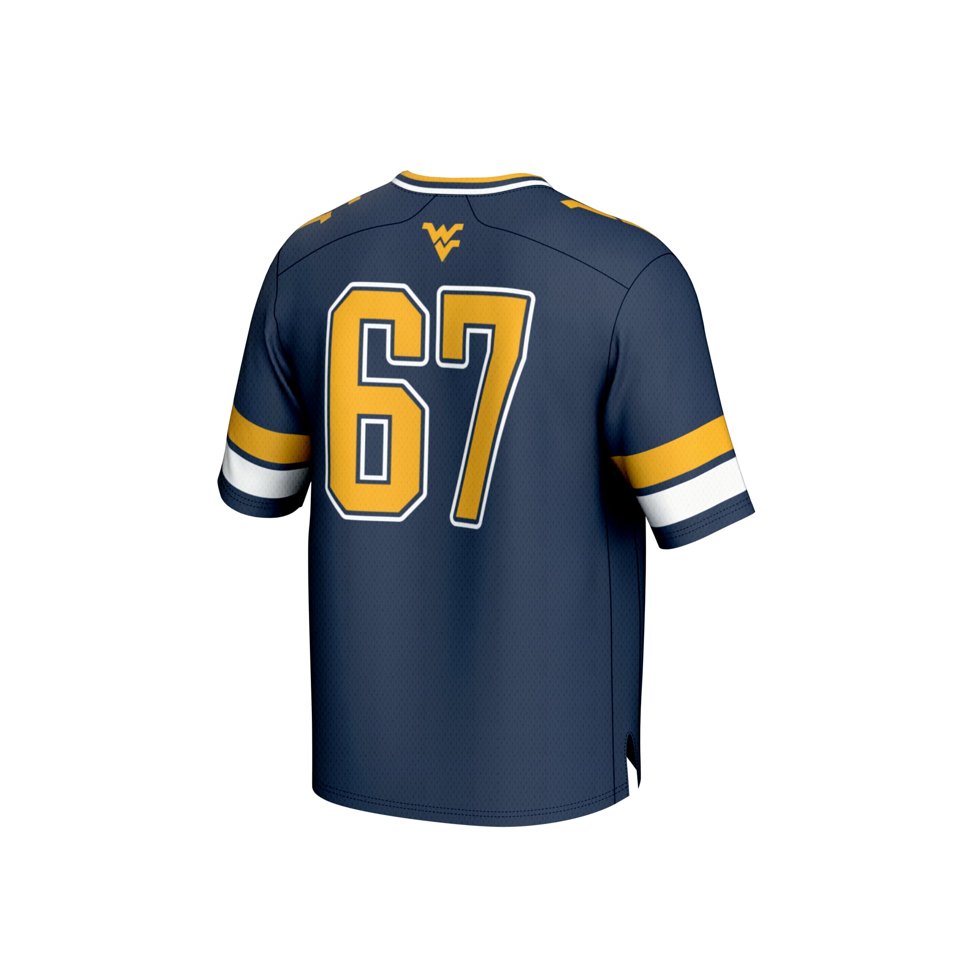 Collegiate Fashion West Virginia Mountaineers Game Jersey No.67 Navy NCAA College Football Fan Wear