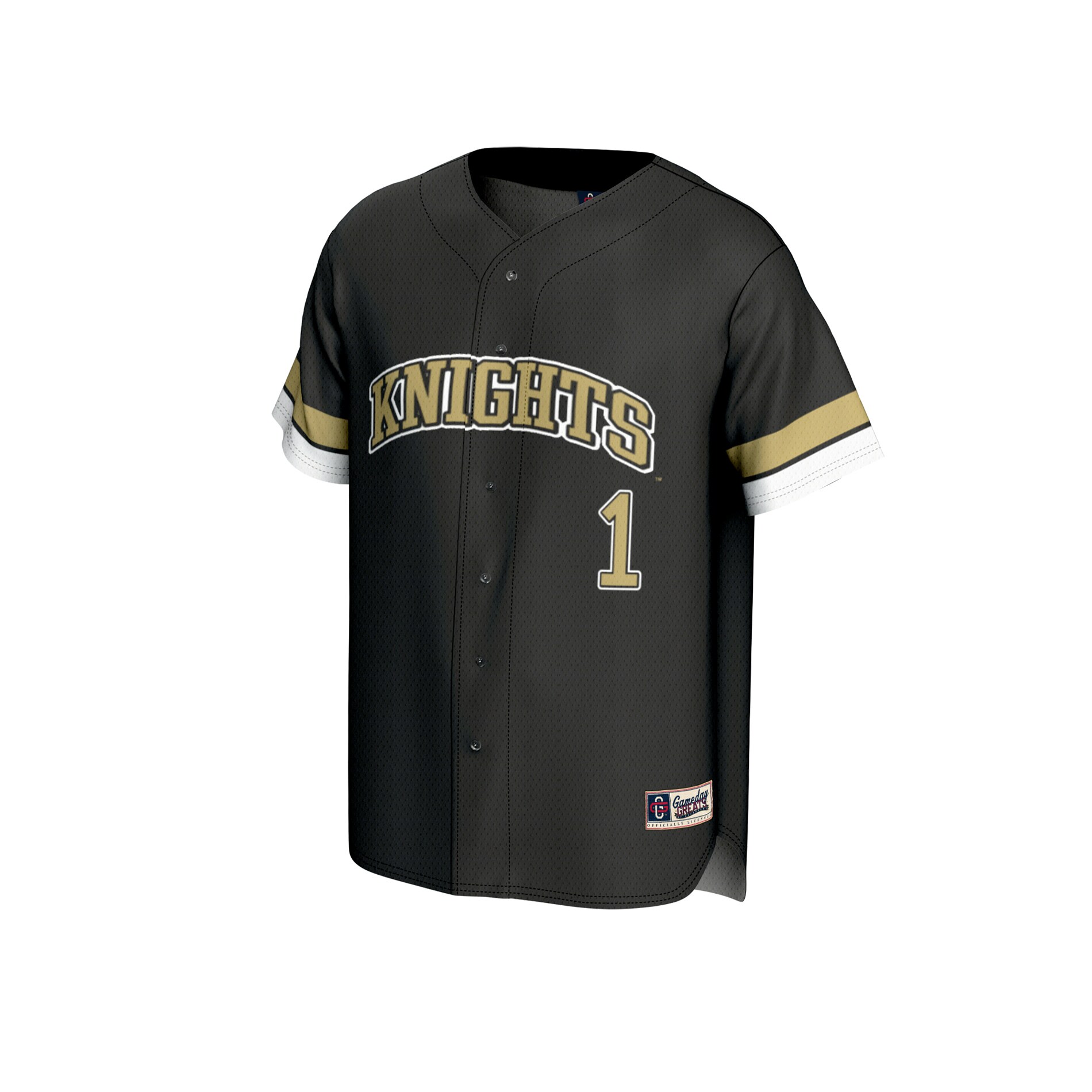 Collegiate Baseball Fashion UCF Knights Game Jersey Black NCAA College Baseball Fan Wear