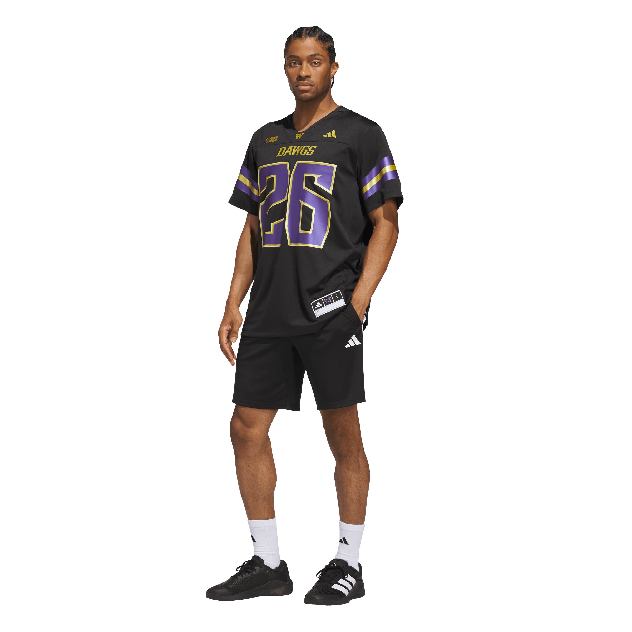 Unleash Dawgs Strategy Washington Huskies Jersey No.26 Black NCAA College Football Fan Wear