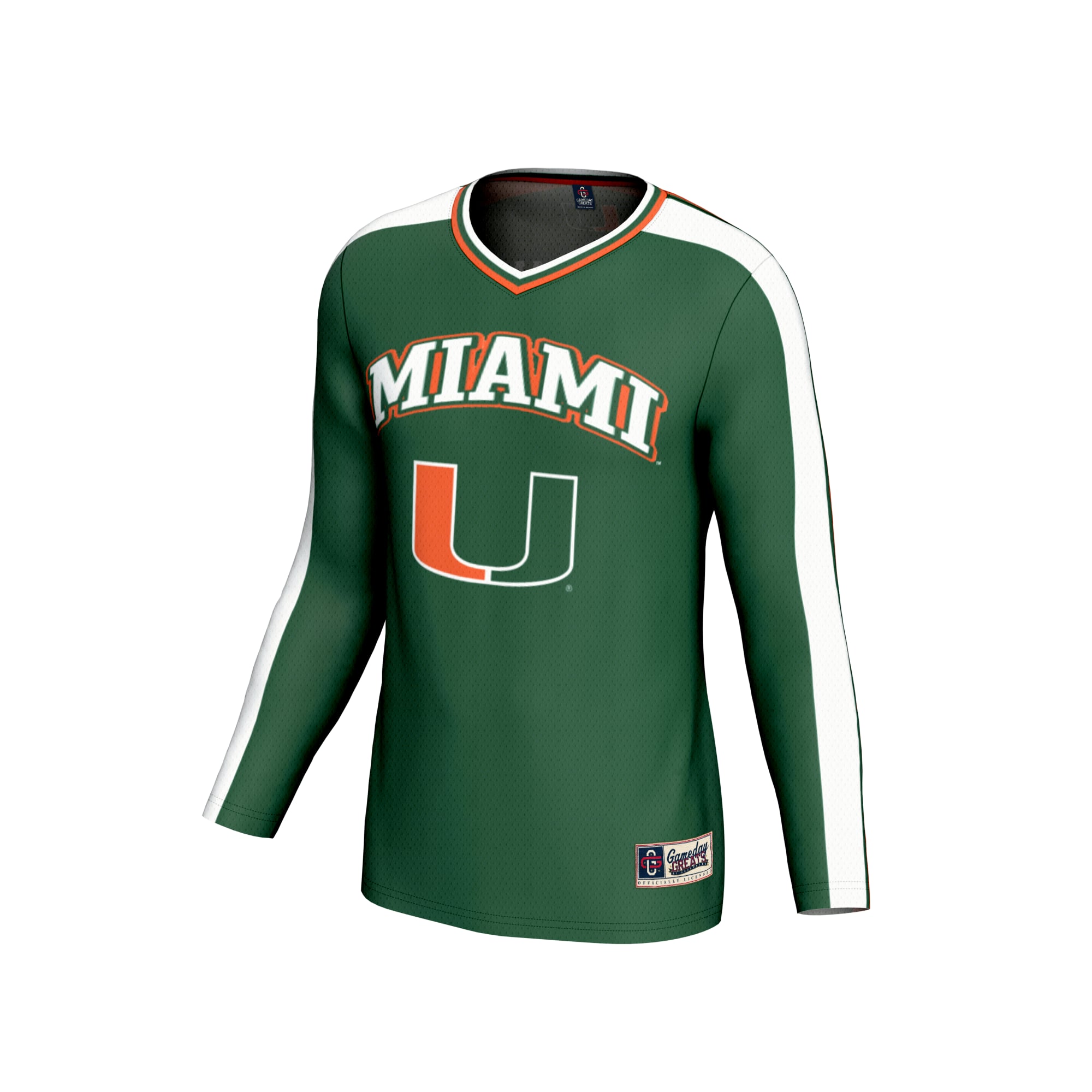 NIL Pick- Collegiate Miami Hurricanes Player Jersey Green NCAA College Volleyball Fan Wear NIL Pick- Collegiate