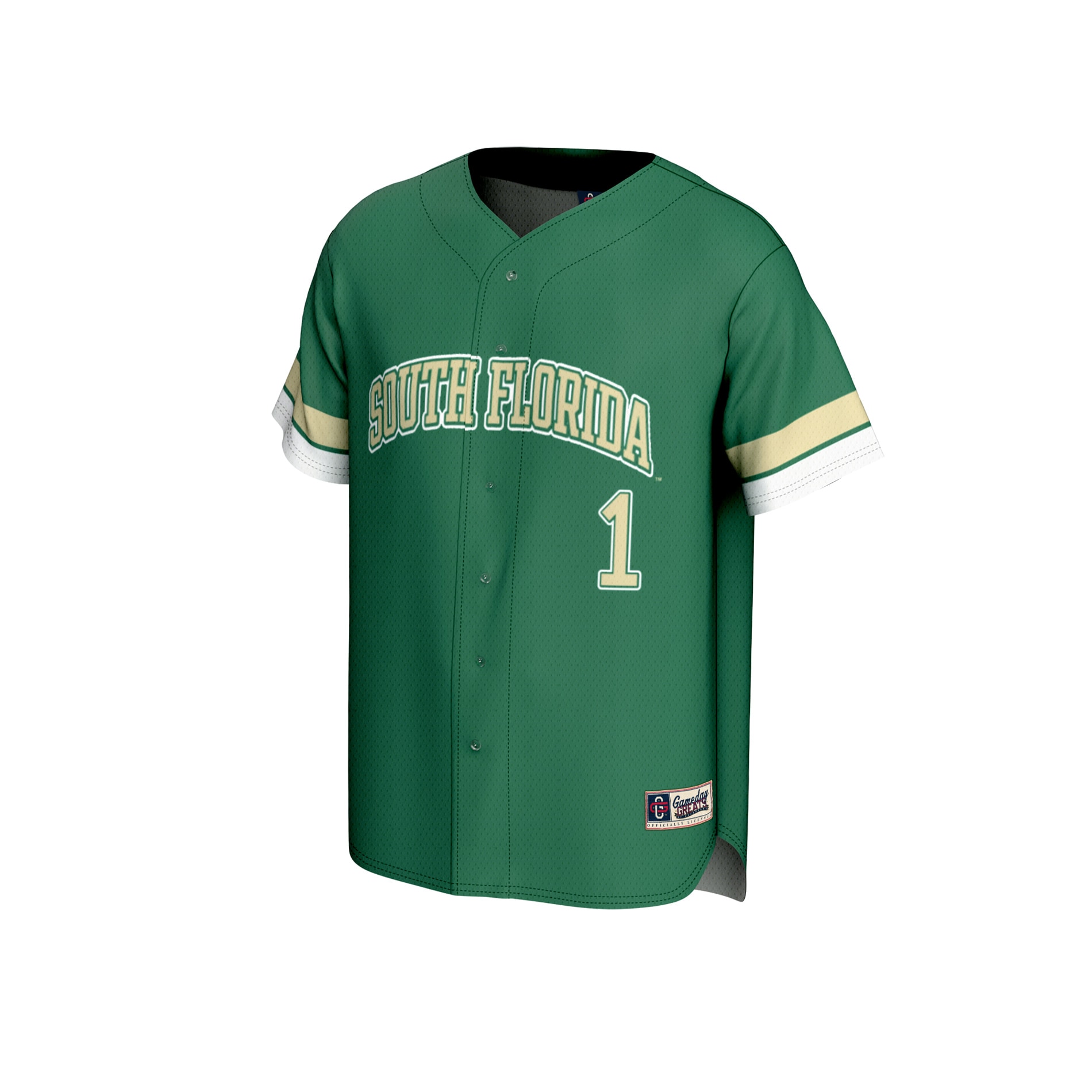 Collegiate Baseball Fashion South Florida Bulls Game Jersey Green NCAA College Baseball Fan Wear