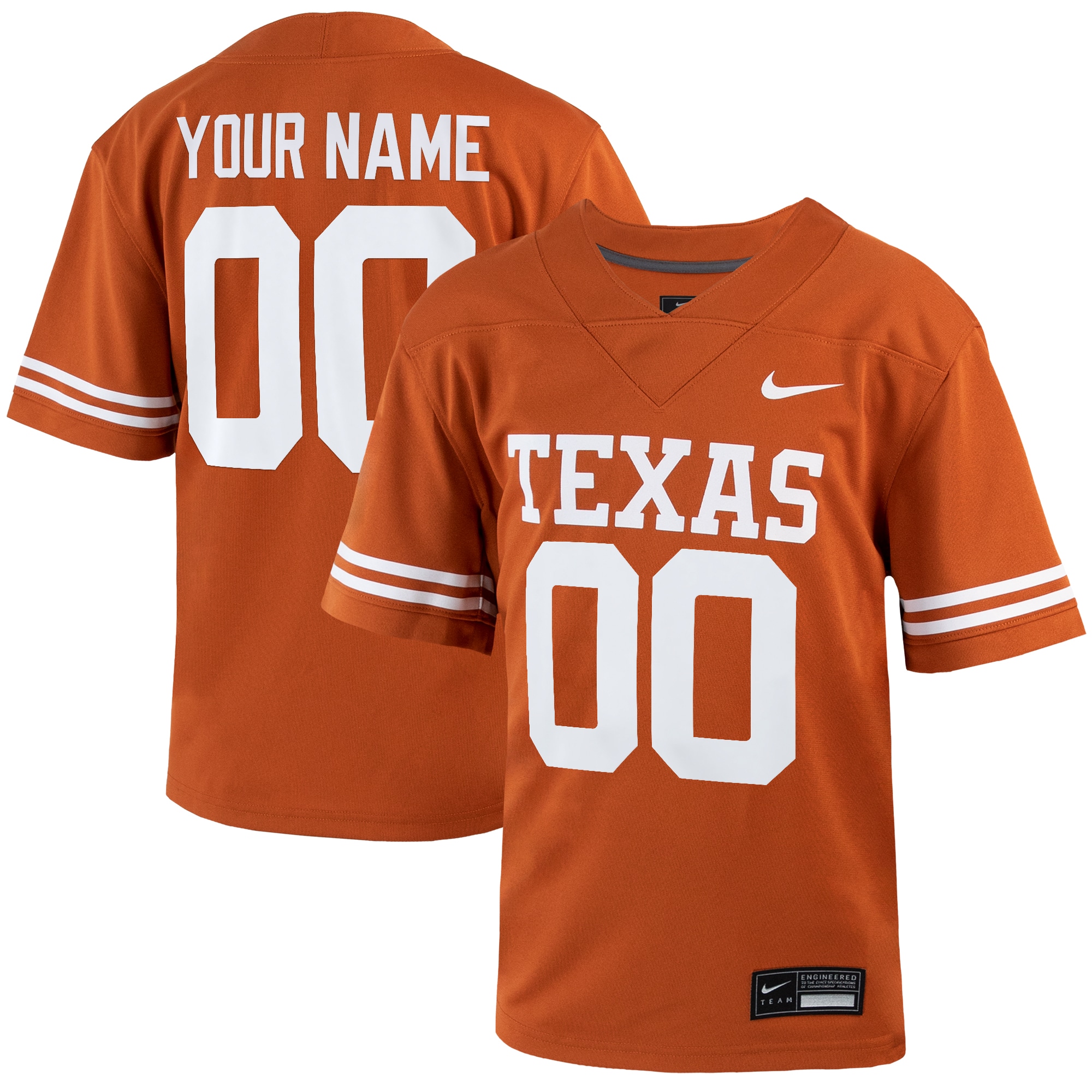 Orange Texas Longhorns Game Jersey Orange NCAA College Football Fan Wear Orange