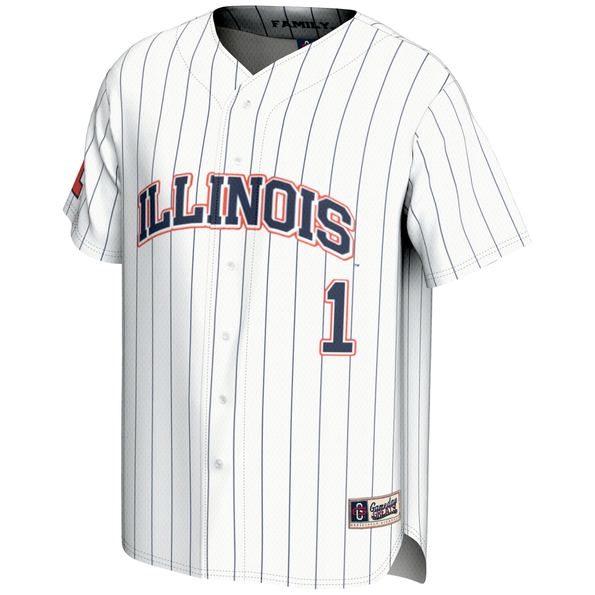 Baseball Illinois Fighting Illini Game Jersey White NCAA College Baseball Fan Wear