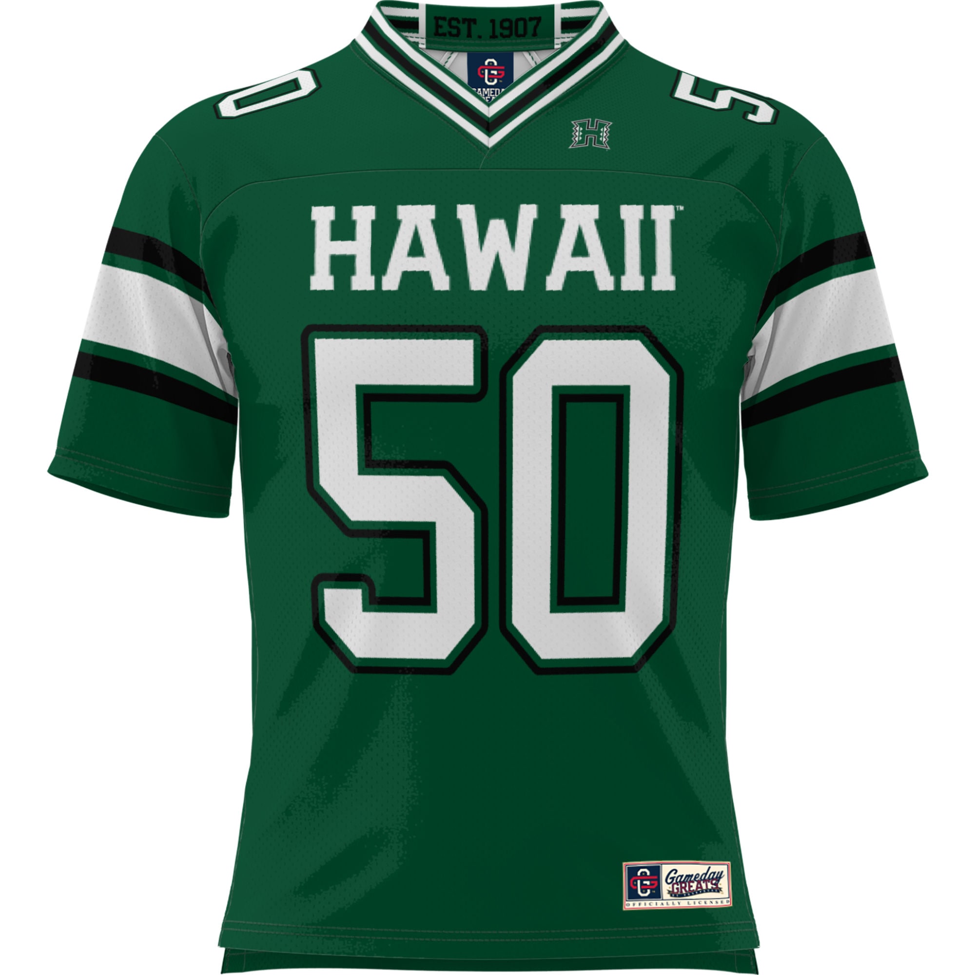 Hawaii Rainbow Warriors Game Jersey Green NCAA College Football Fan Wear