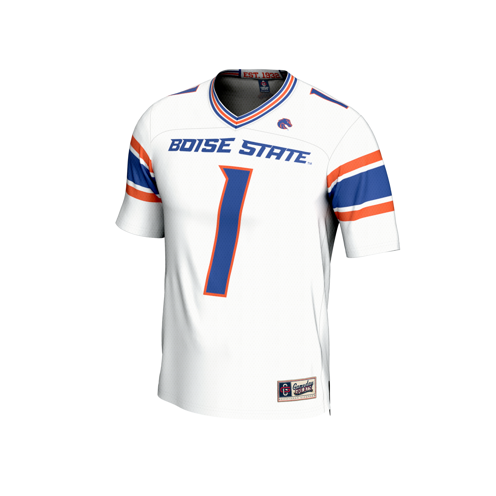 Collegiate Fashion Boise State Broncos Game Jersey White NCAA College Football Fan Wear