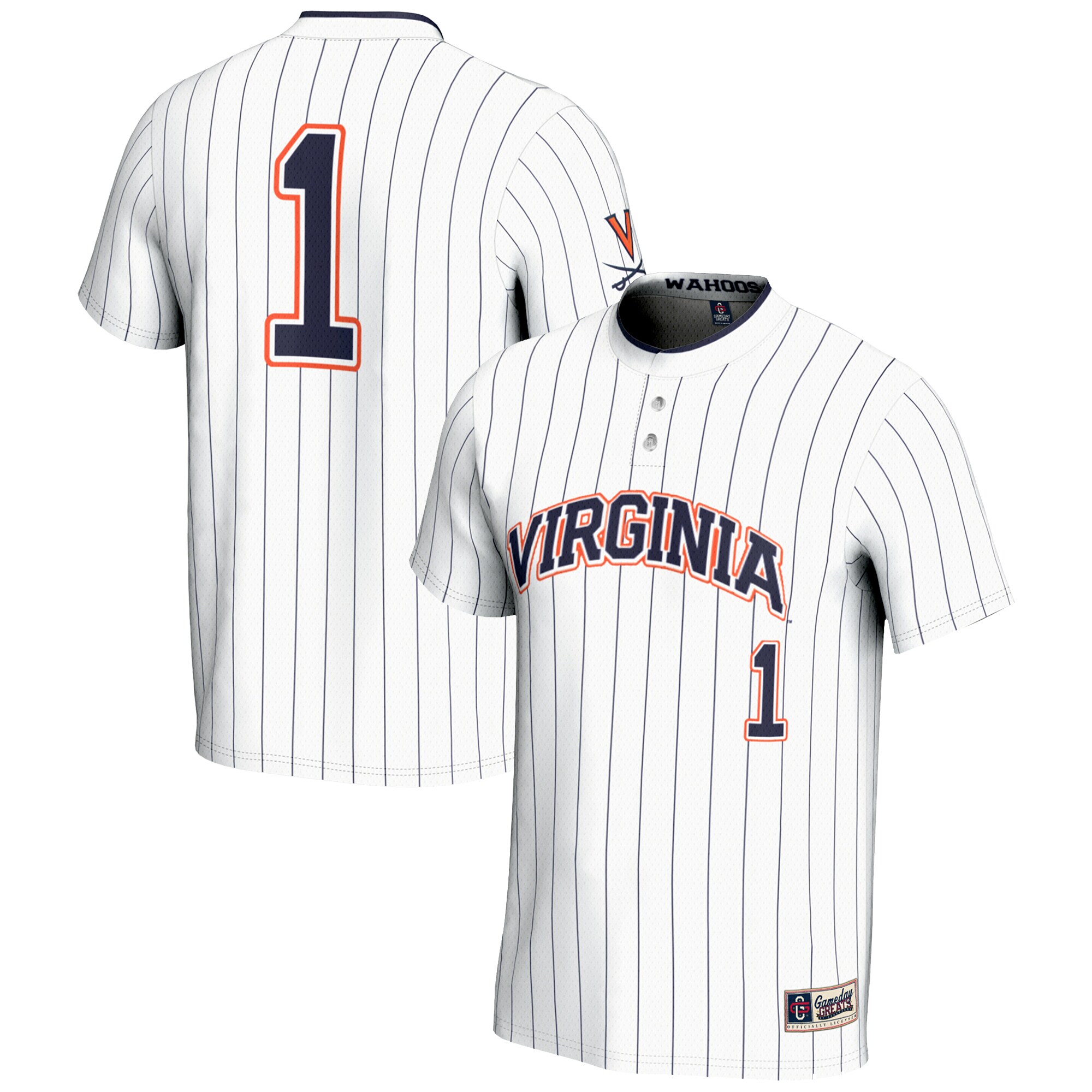 Softball Virginia Cavaliers Game Jersey White NCAA College Softball Fan Wear