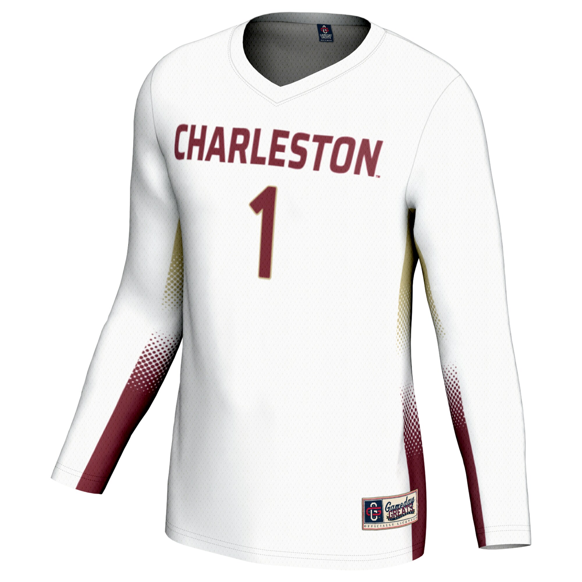 Volleyball Charleston Cougars Game Jersey White NCAA College Volleyball Fan Wear Volleyball