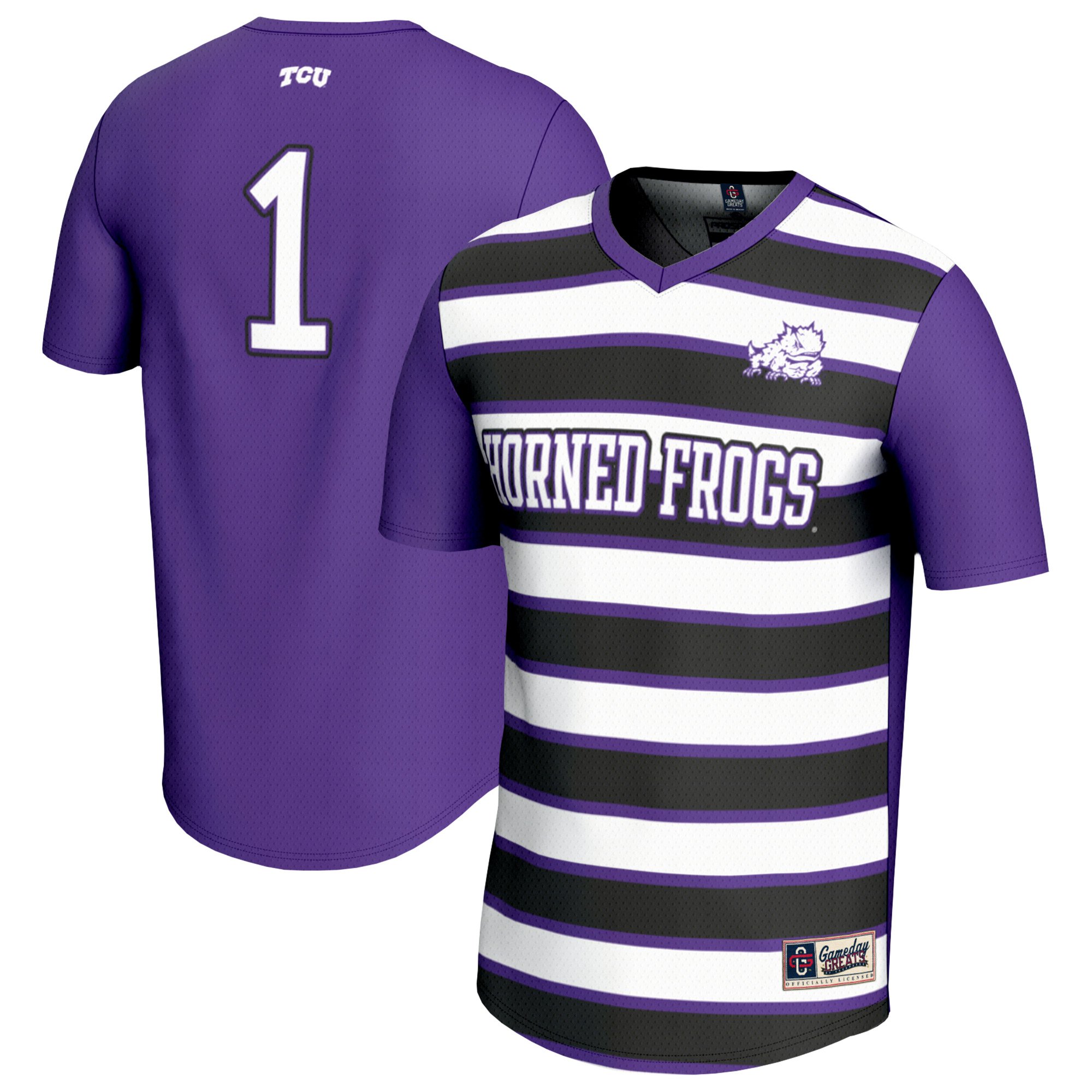 Featherweight Street TCU Horned Frogs Jersey No.1 Purple NCAA College Soccer Fan Wear