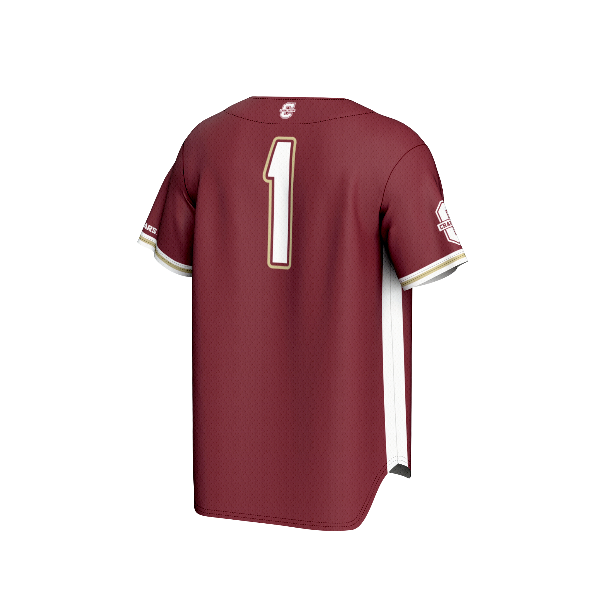 Baseball Fashion Charleston Cougars Game Jersey No.1 Maroon NCAA College Baseball Fan Wear