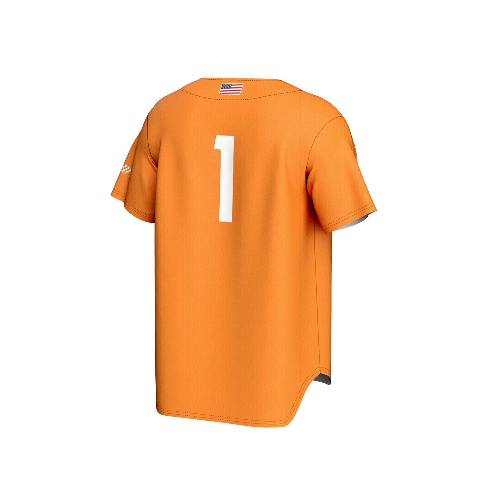 Baseball Fashion Tennessee Volunteers Game Jersey No.1 Orange NCAA College Baseball Fan Wear