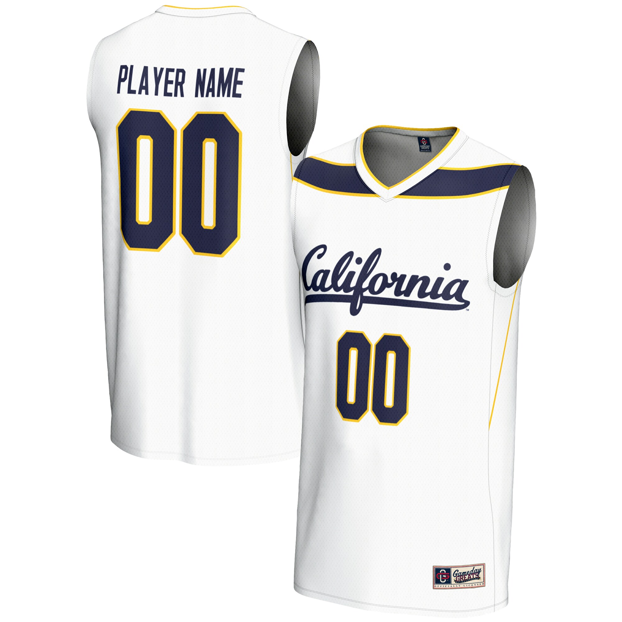 NIL Pick- Basketball Cal Bears Player Jersey White NCAA College Basketball Fan Wear