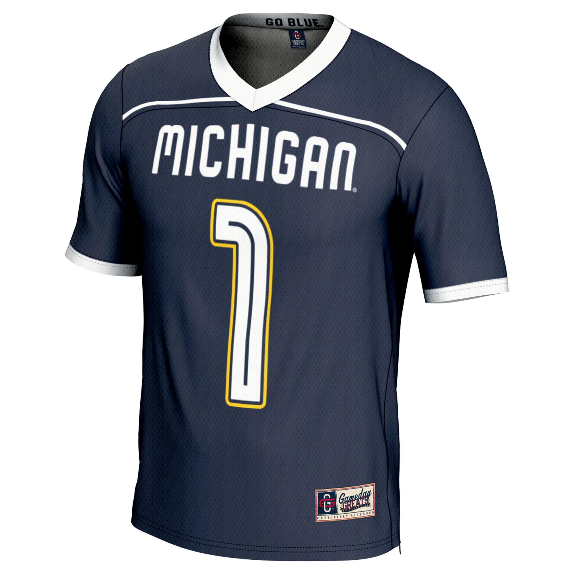 Lacrosse Fashion Michigan Wolverines Game Jersey Navy NCAA College Lacrosse Fan Wear Lacrosse Fashion
