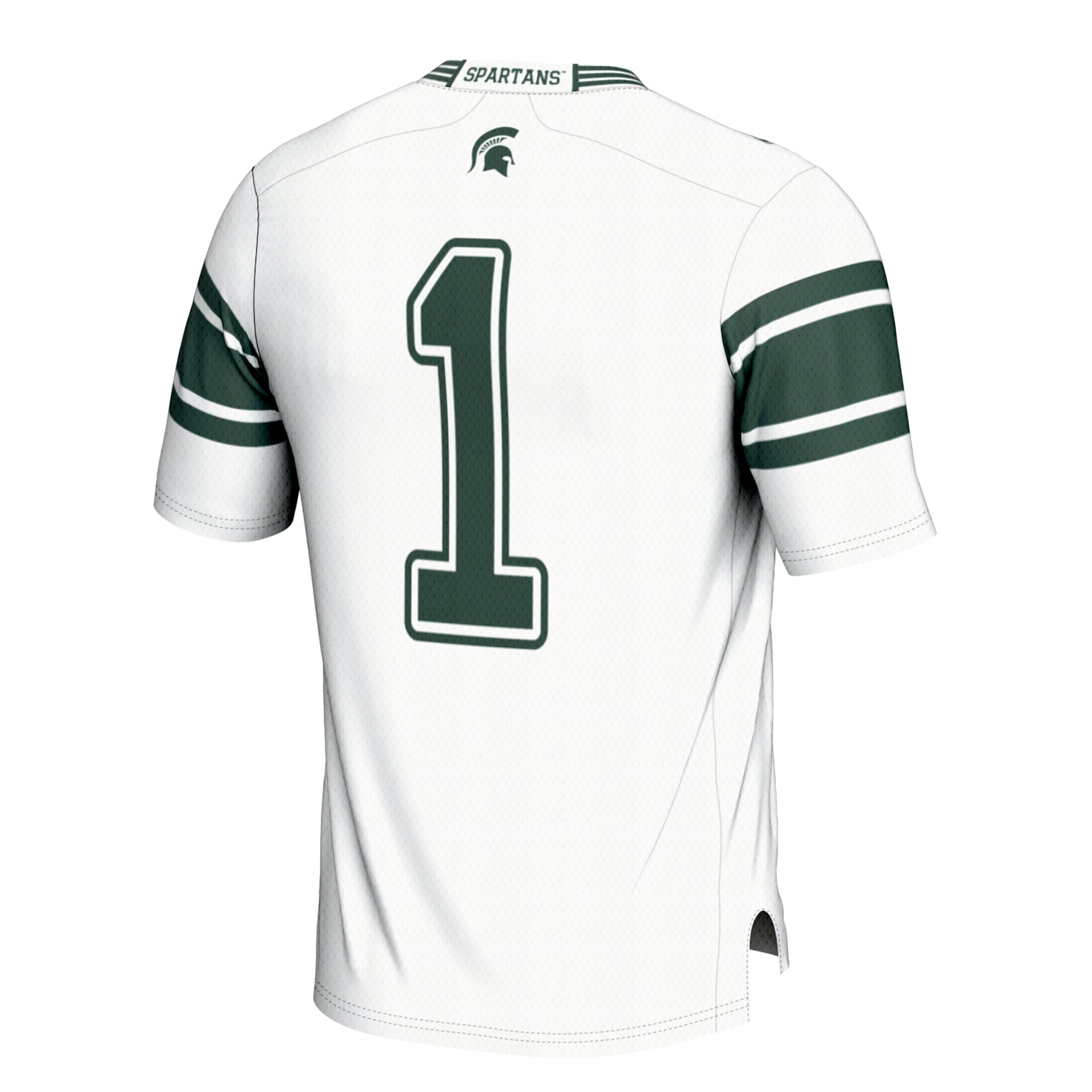 Michigan State Spartans Game Jersey No.1 White NCAA College Football Fan Wear