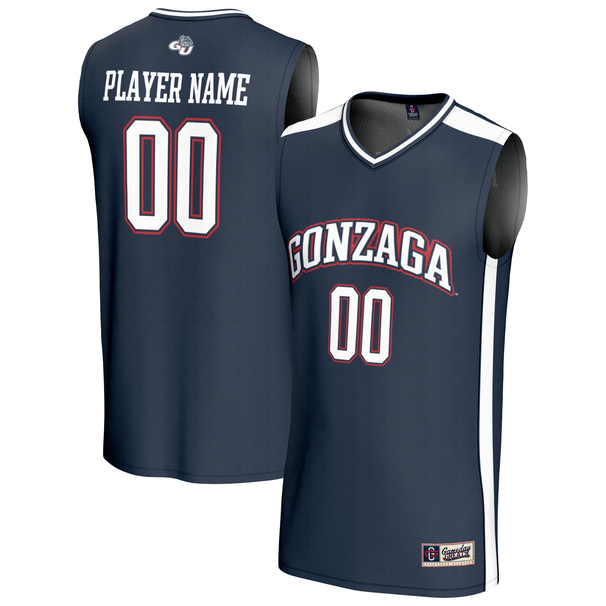 Collegiate Basketball NIL Gonzaga Bulldogs Player Jersey Navy NCAA College Basketball Fan Wear Collegiate Basketball NIL