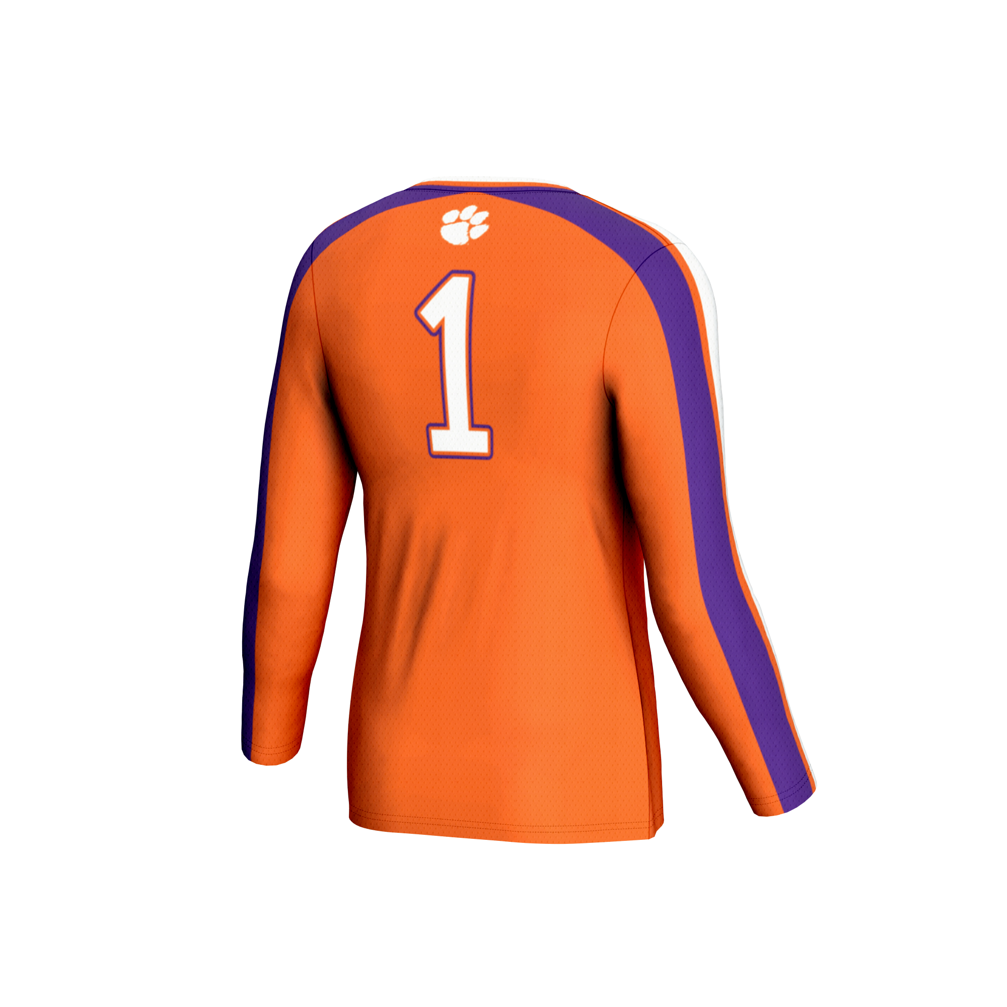 Volleyball Fashion Clemson Tigers Game Jersey Orange NCAA College Volleyball Fan Wear Volleyball Fashion