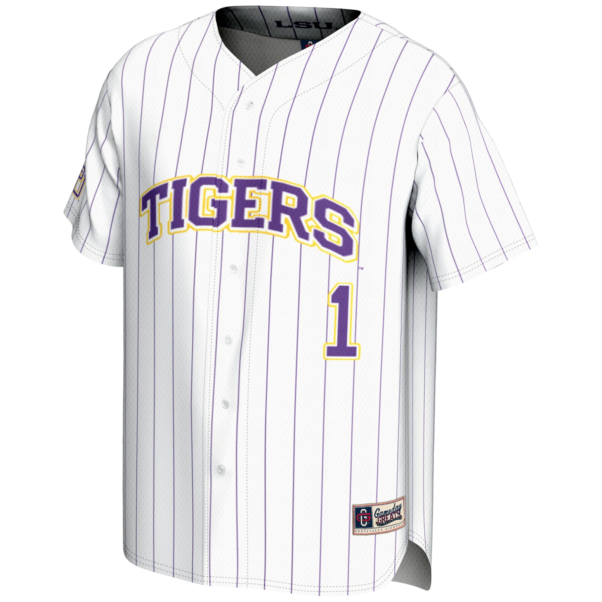 Baseball LSU Tigers Game Jersey White NCAA College Baseball Fan Wear