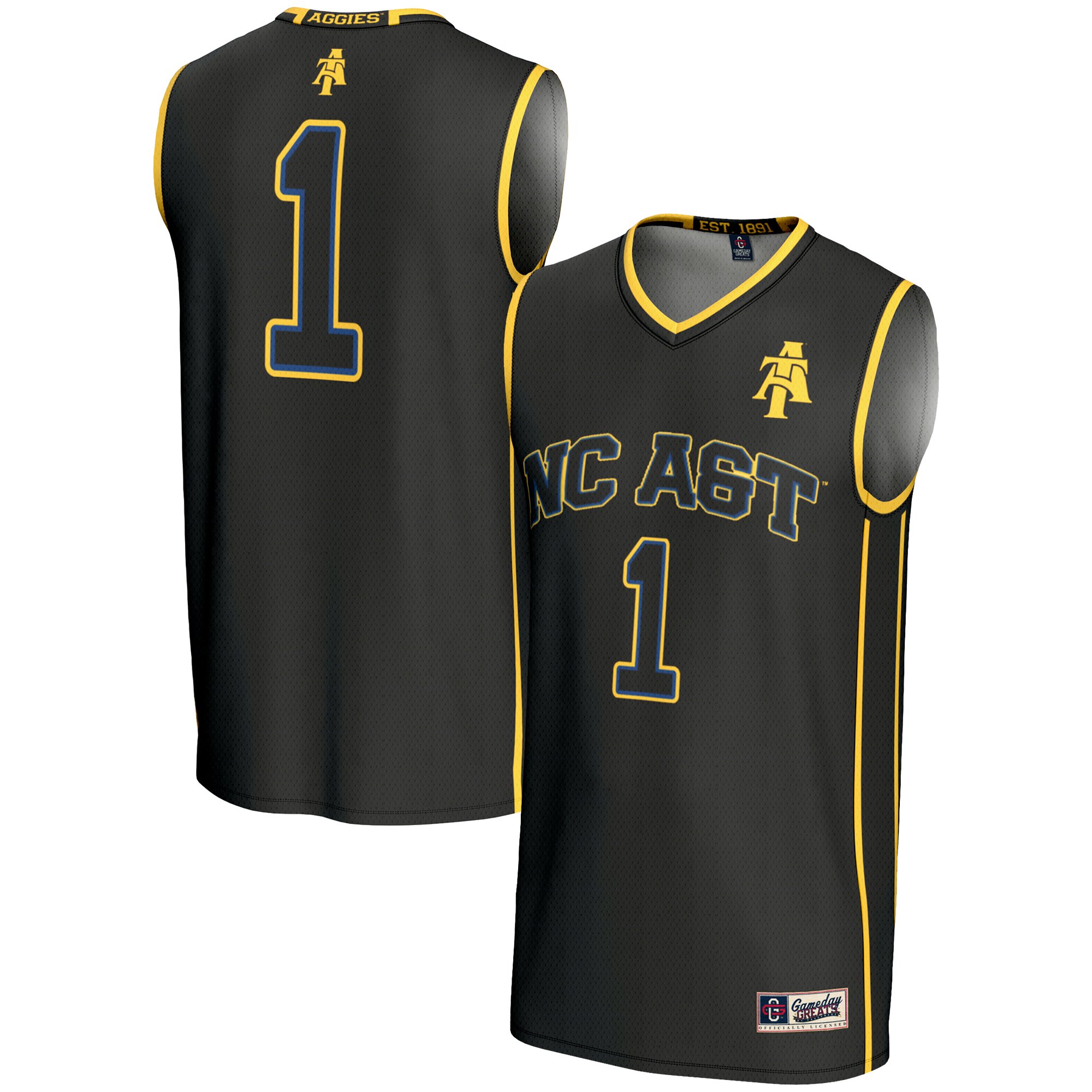 North Carolina A&T Aggies Game Jersey Black NCAA College Football Fan Wear