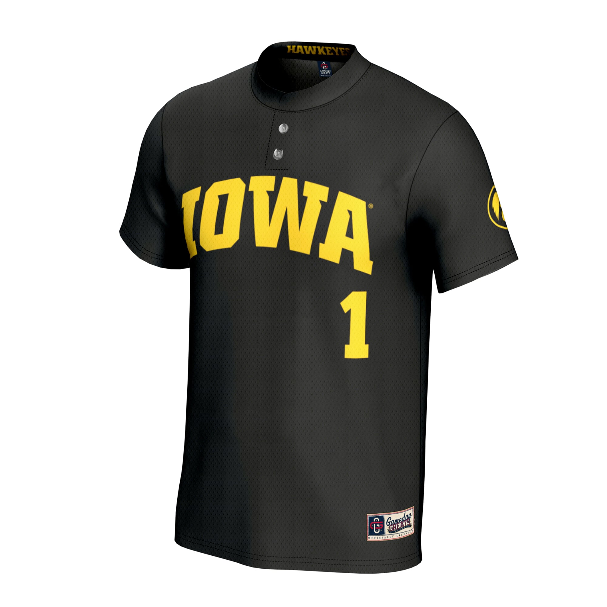 Softball Fashion Iowa Hawkeyes Game Jersey Black NCAA College Softball Fan Wear