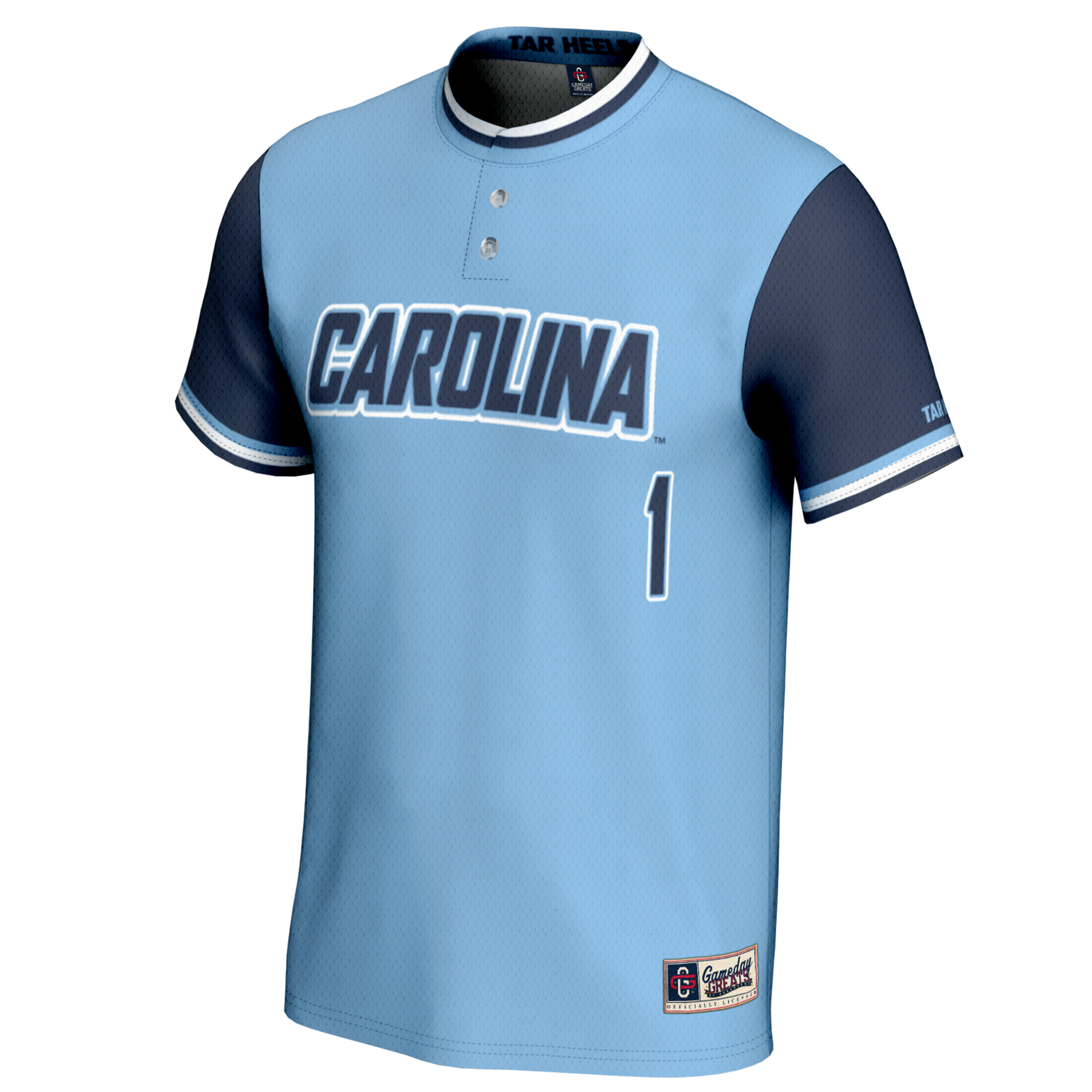 Softball Blue North Carolina Tar Heels Game Jersey Blue NCAA College Softball Fan Wear