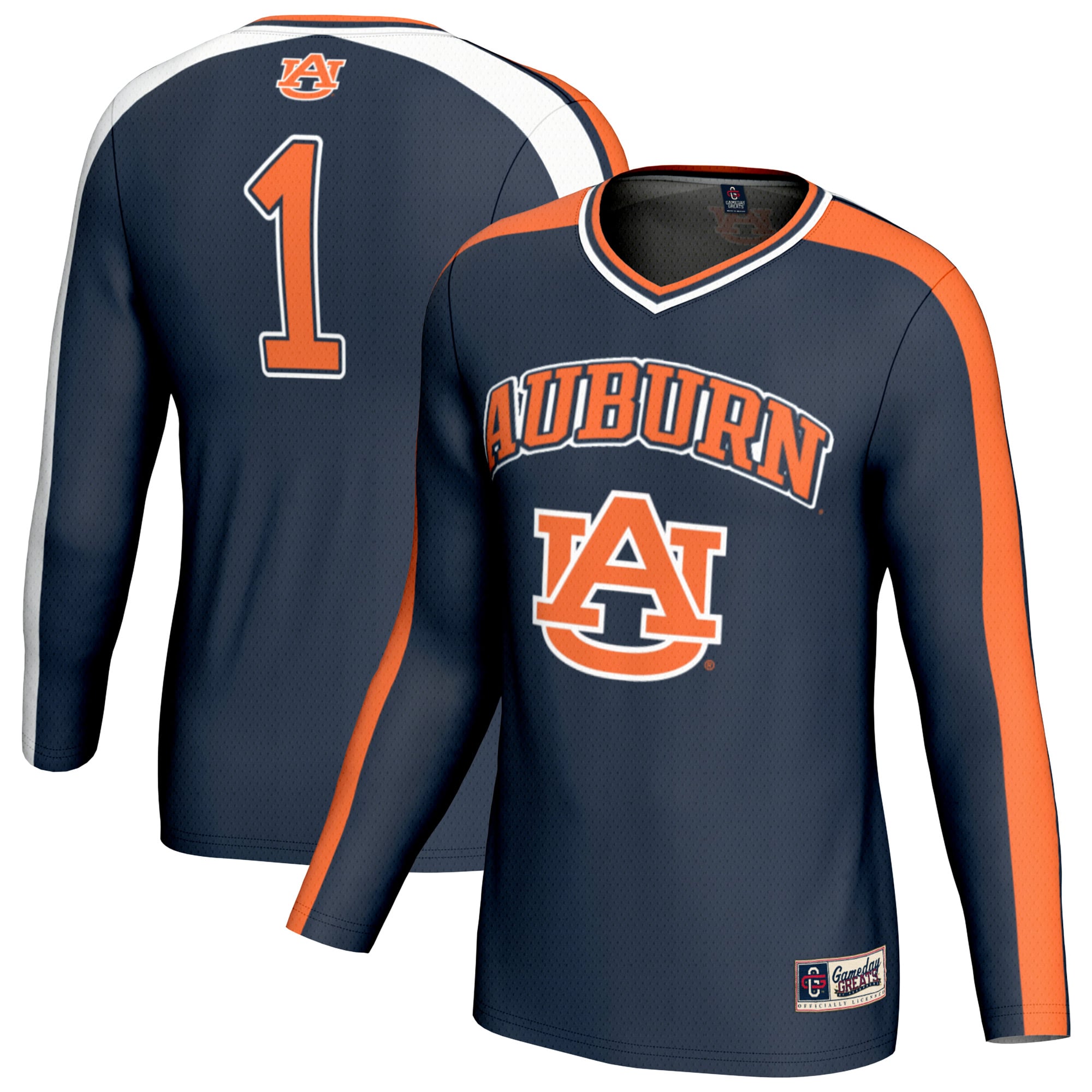 Volleyball Auburn Tigers Jersey No.1 Navy NCAA College Volleyball Fan Wear Volleyball