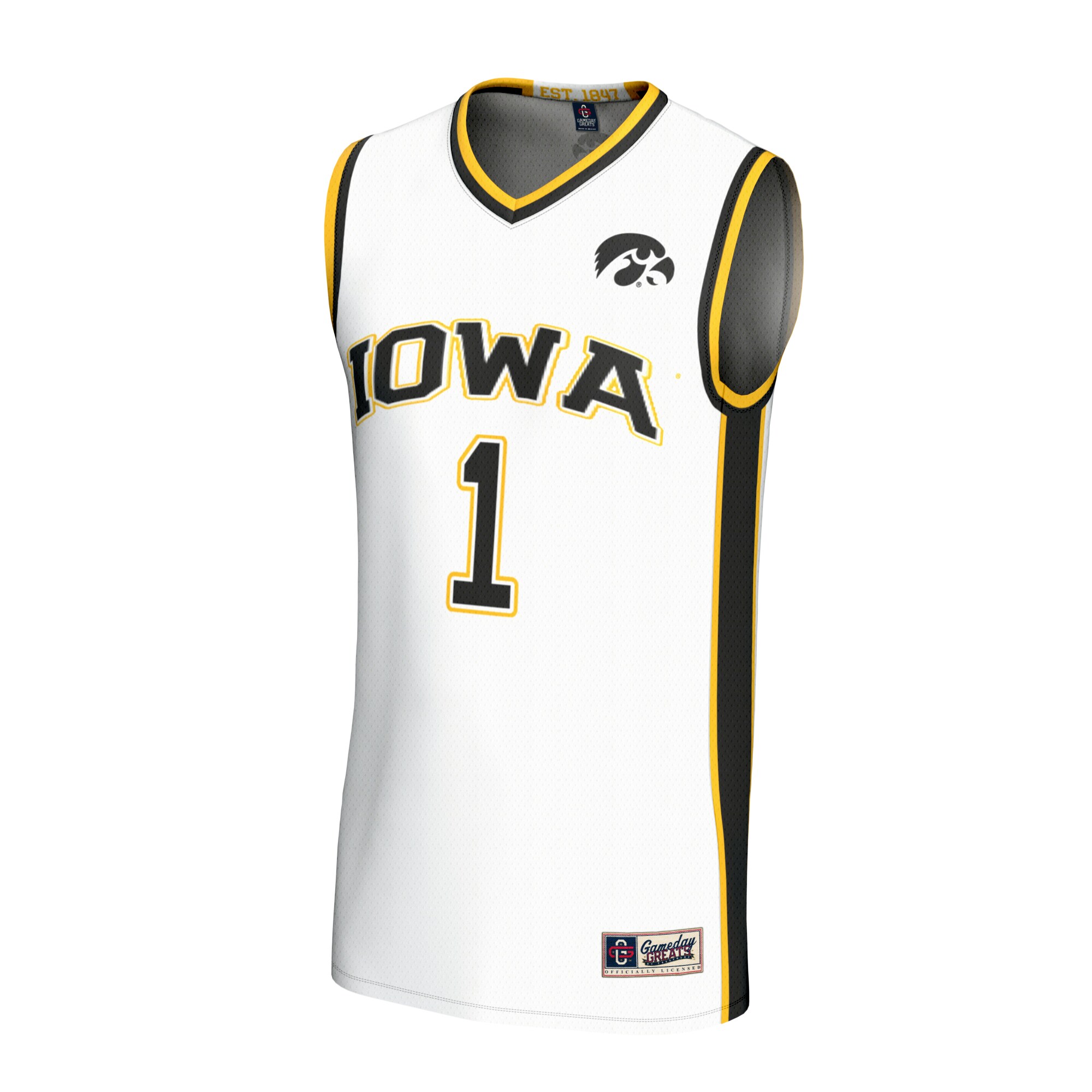 Collegiate Fashion Iowa Hawkeyes Game Jersey White NCAA College Football Fan Wear