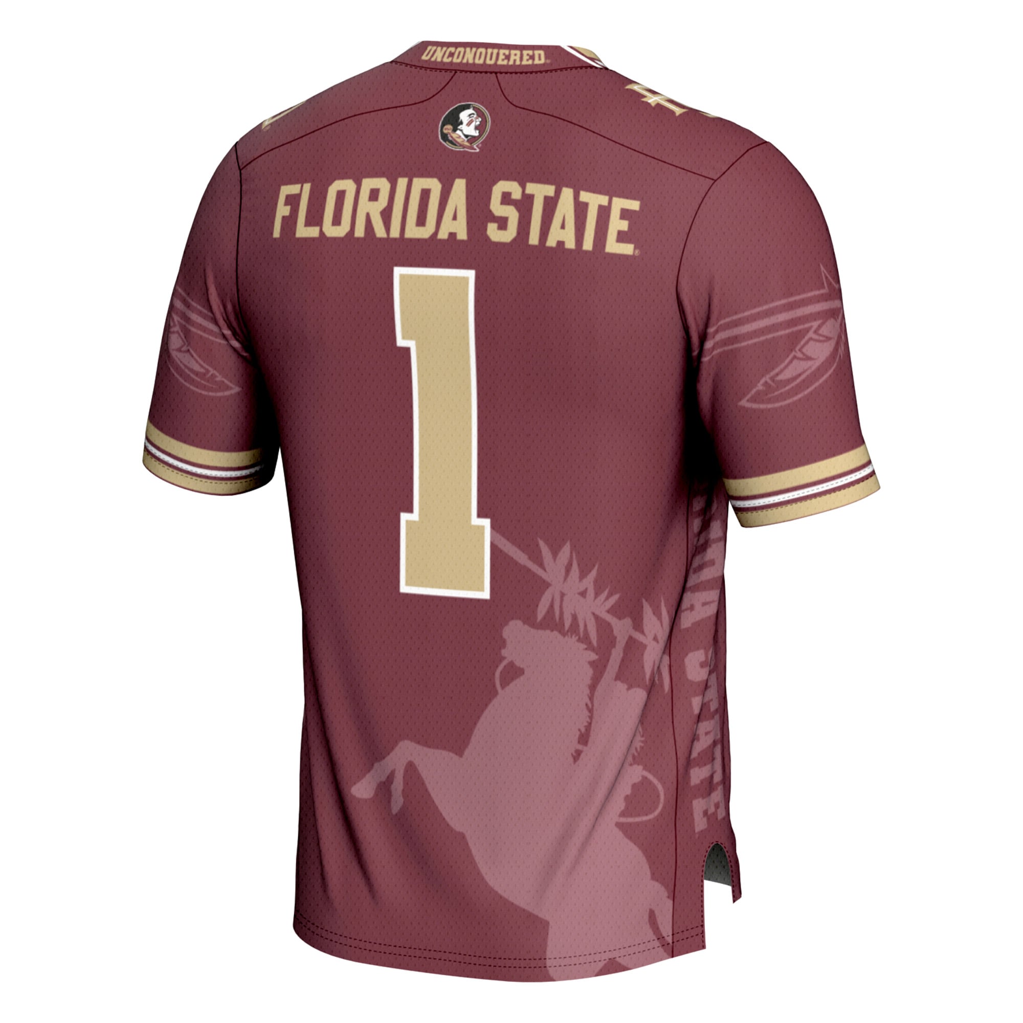 Print Fashion Florida State Seminoles Game Jersey No.1 Garnet NCAA College Football Fan Wear