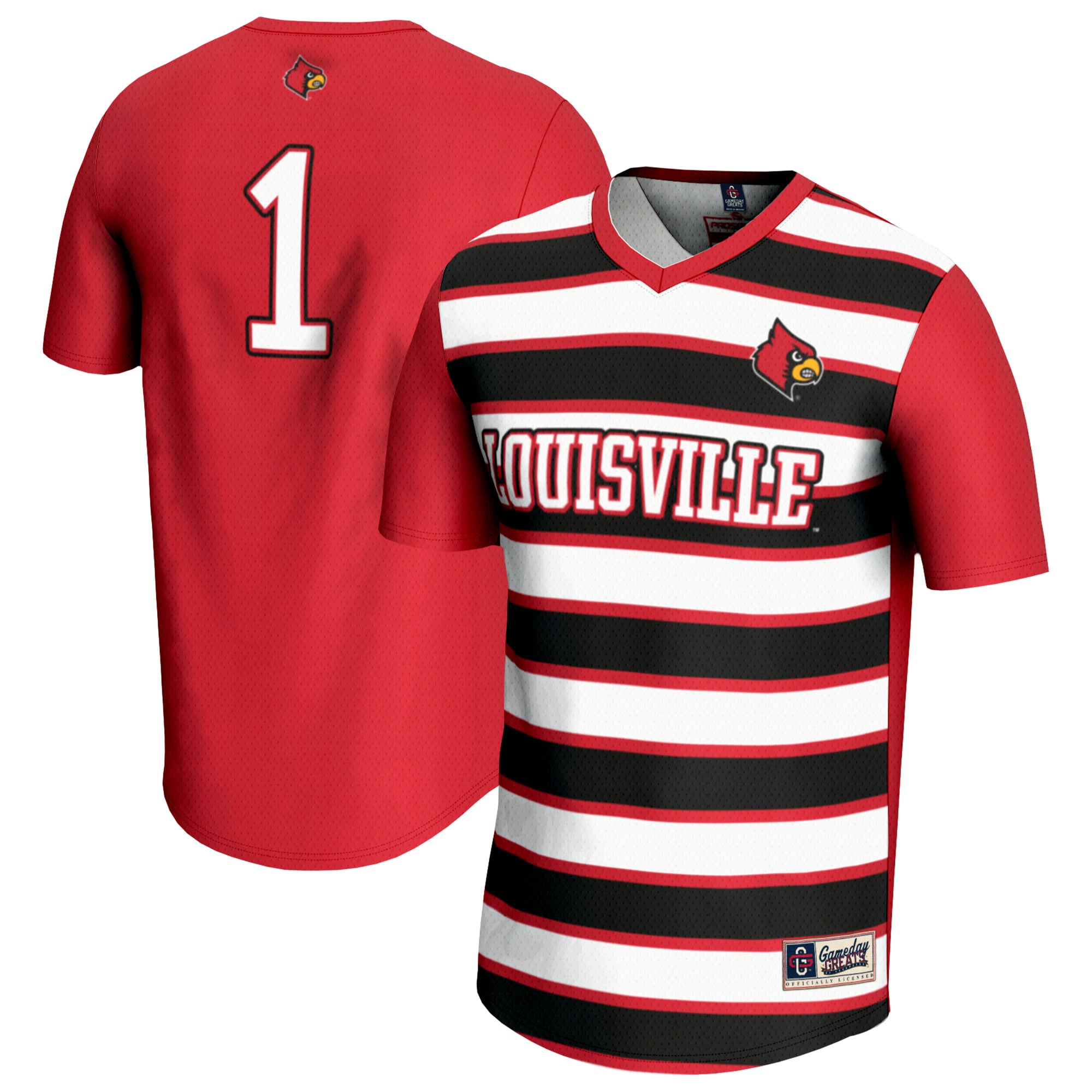 Soccer Louisville Cardinals Jersey No.1 Red NCAA College Soccer Fan Wear Soccer