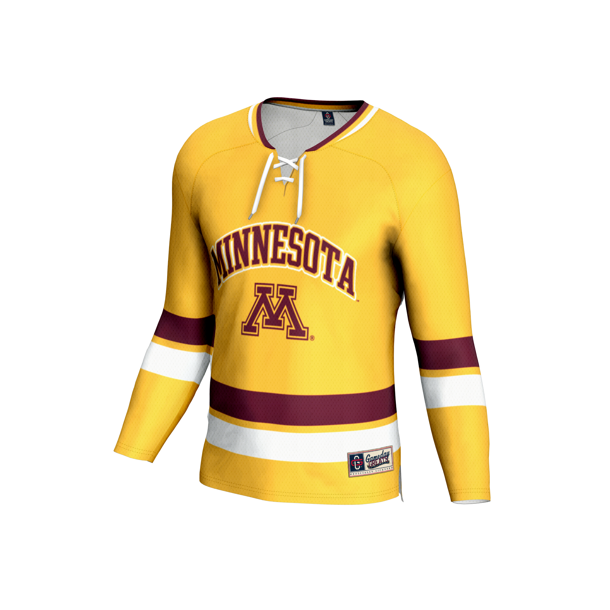 Hockey Minnesota Golden Gophers Game Jersey No.1 Gold NCAA College Hockey Fan Wear