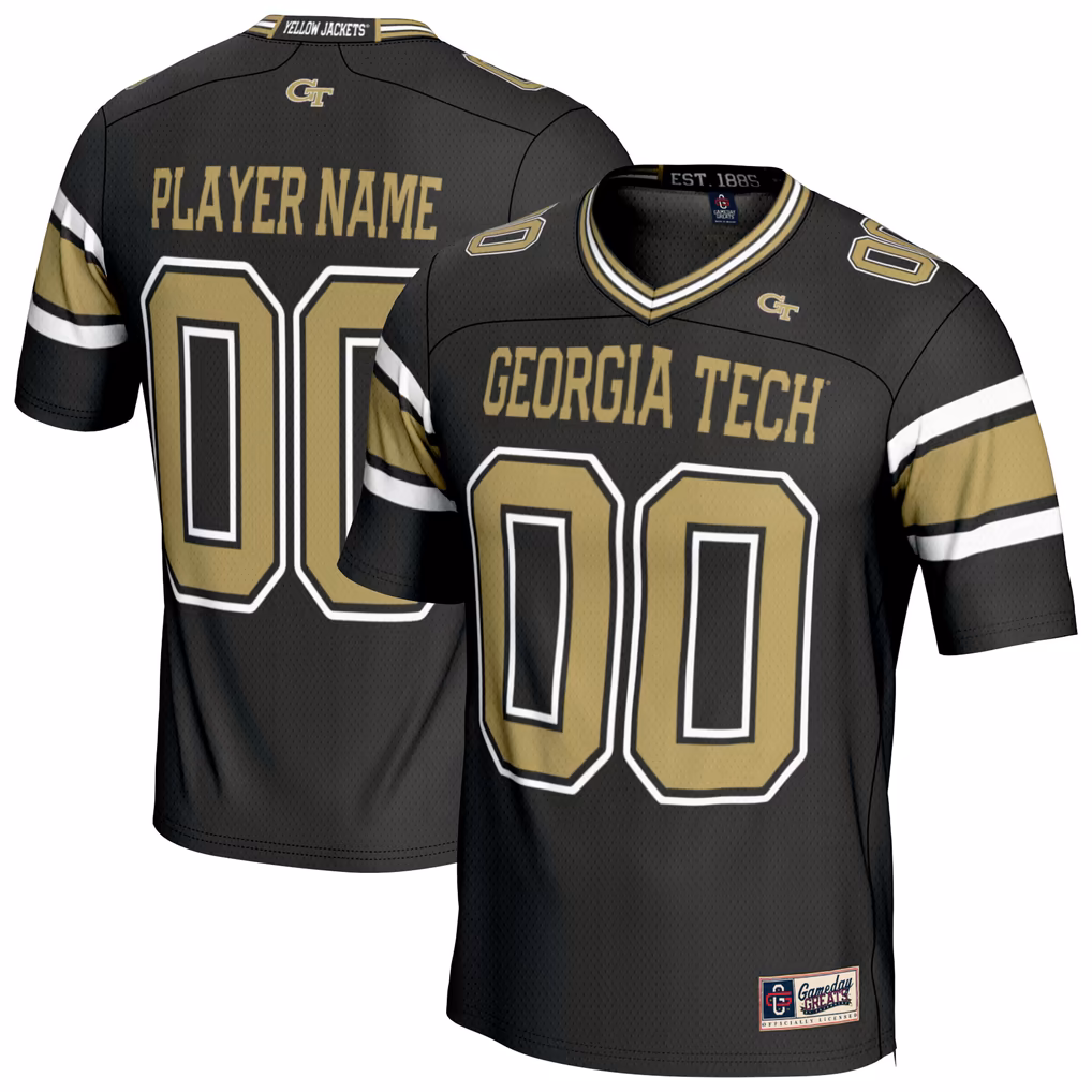NIL Pick- Fashion Georgia Tech Yellow Jackets Player Jersey Yellow NCAA College Football Fan Wear NIL Pick- Fashion