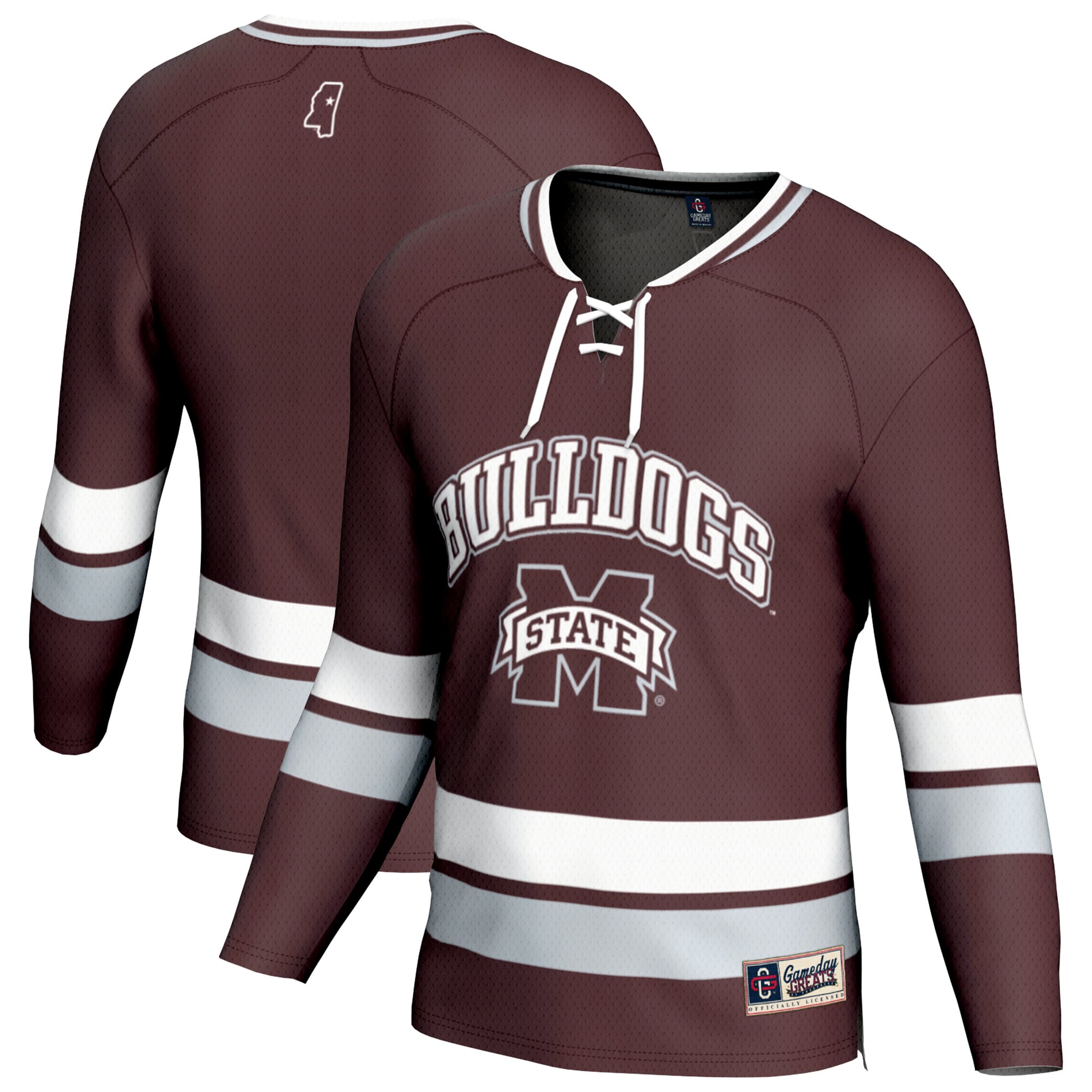 Hockey Mississippi State Bulldogs Jersey Maroon NCAA College Hockey Fan Wear