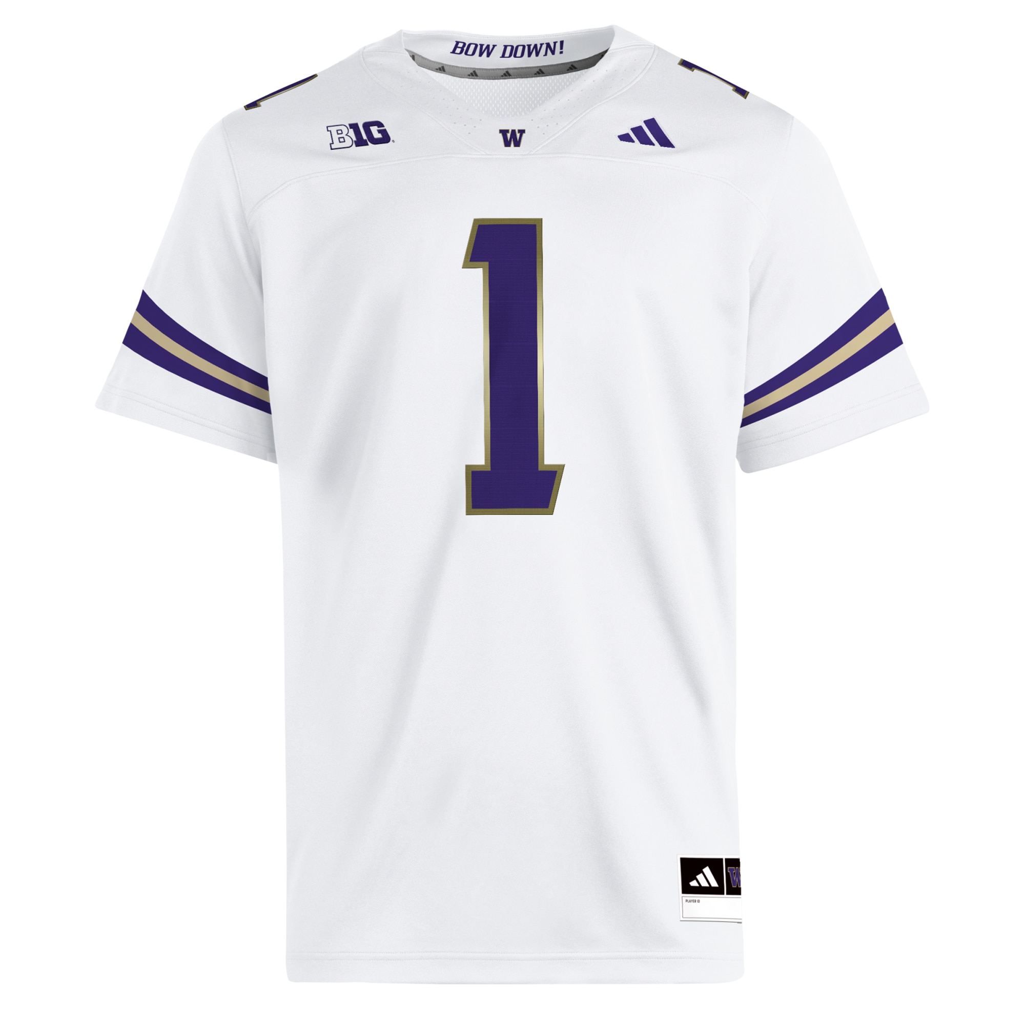 Washington Huskies Jersey White NCAA College Football Fan Wear