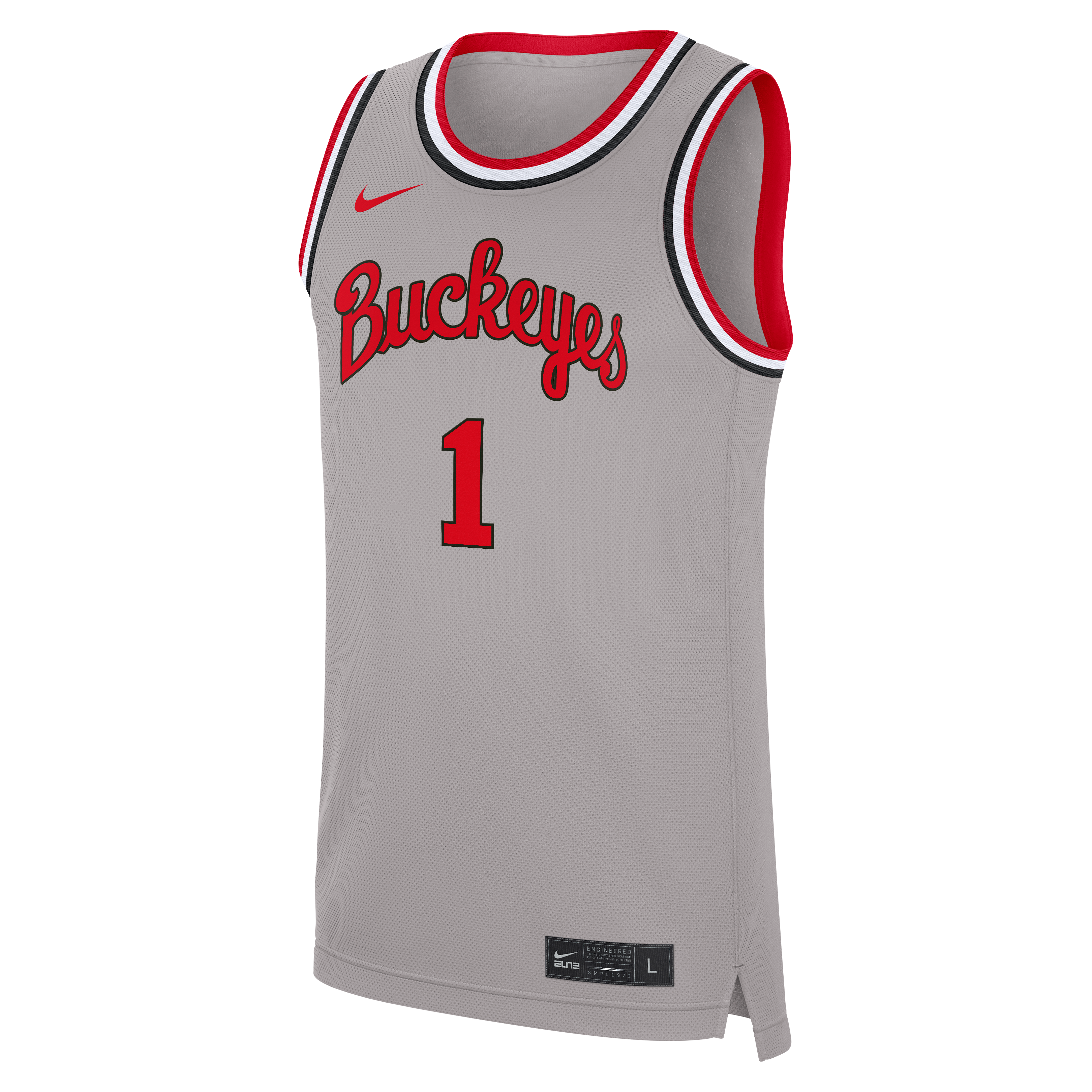 Basketball Ohio State Buckeyes Alternate Jersey No.1 Gray NCAA College Basketball Fan Wear
