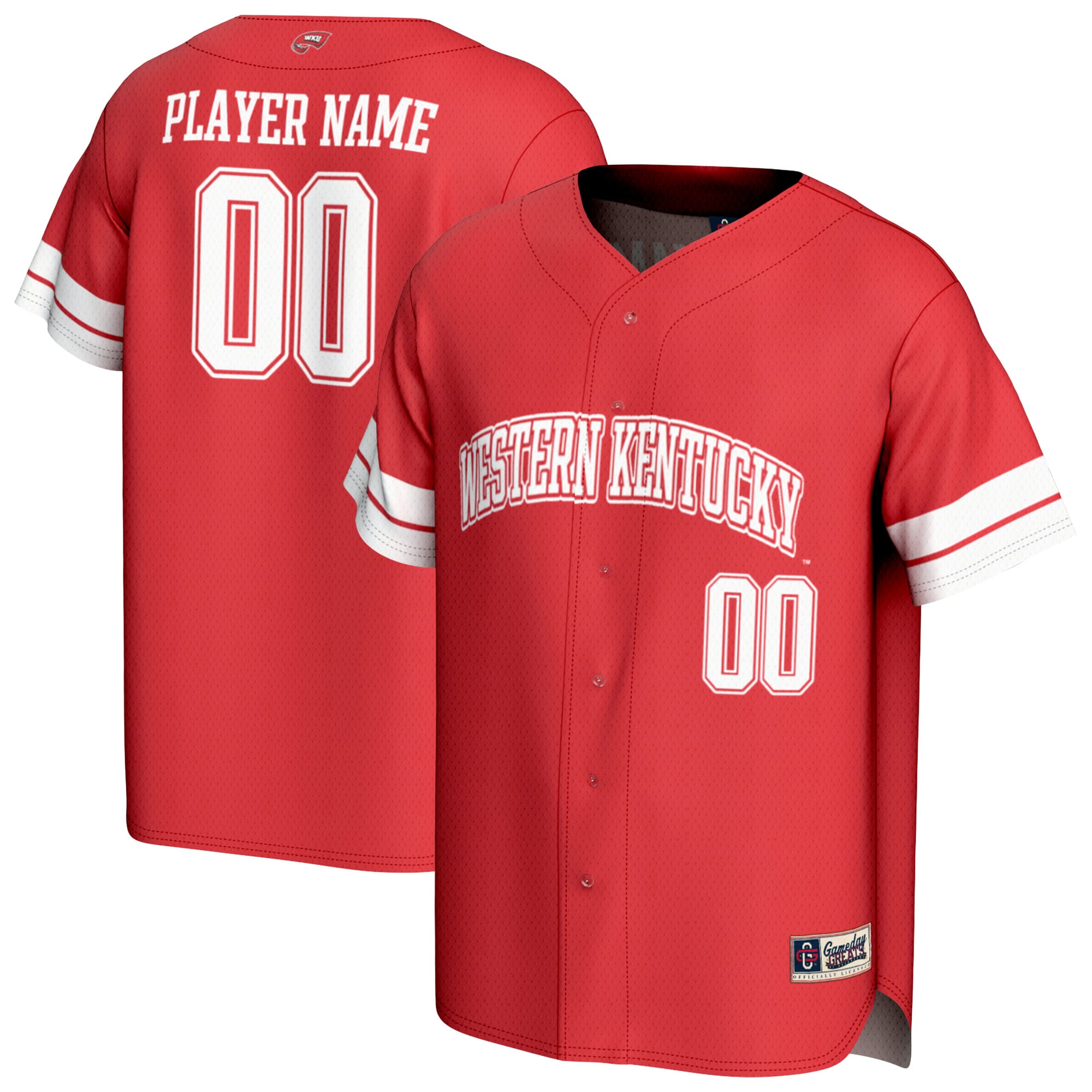 NIL Pick- Baseball Western Kentucky Hilltoppers Player Jersey Red NCAA College Baseball Fan Wear