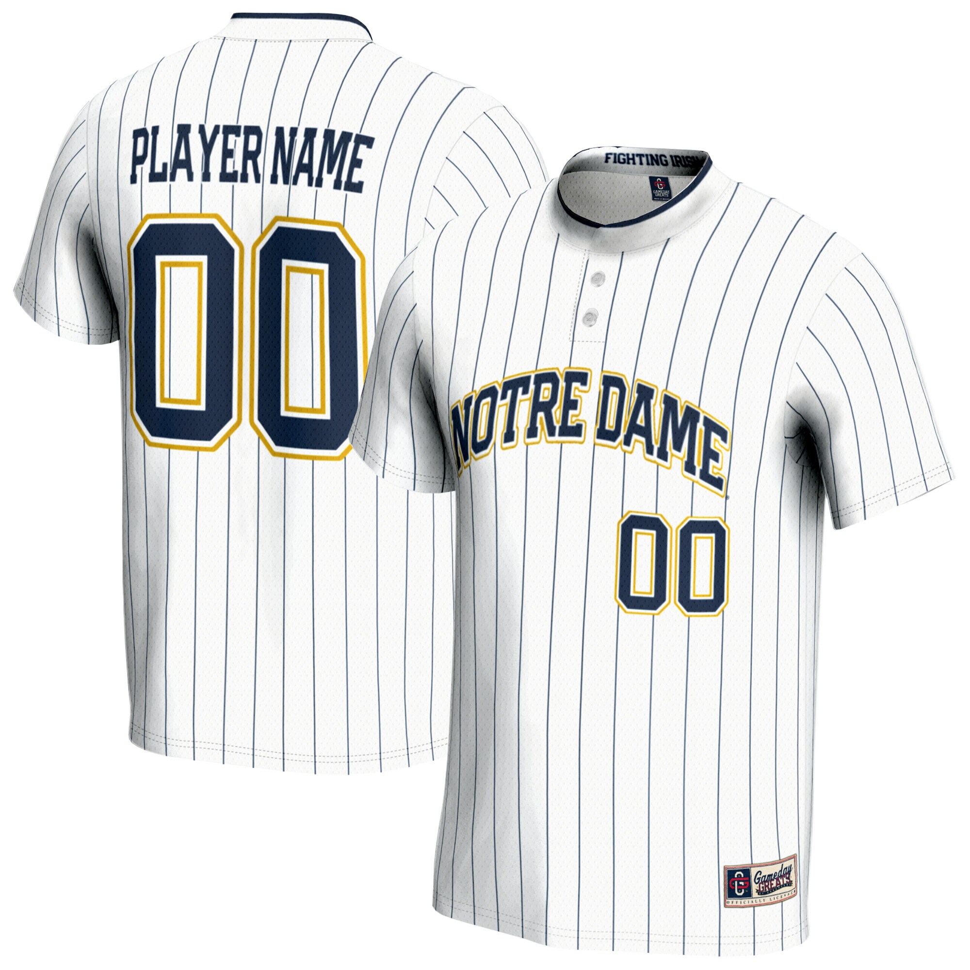 NIL Pick- Softball Notre Dame Fighting Irish Player Jersey White NCAA College Softball Fan Wear NIL Pick- Softball