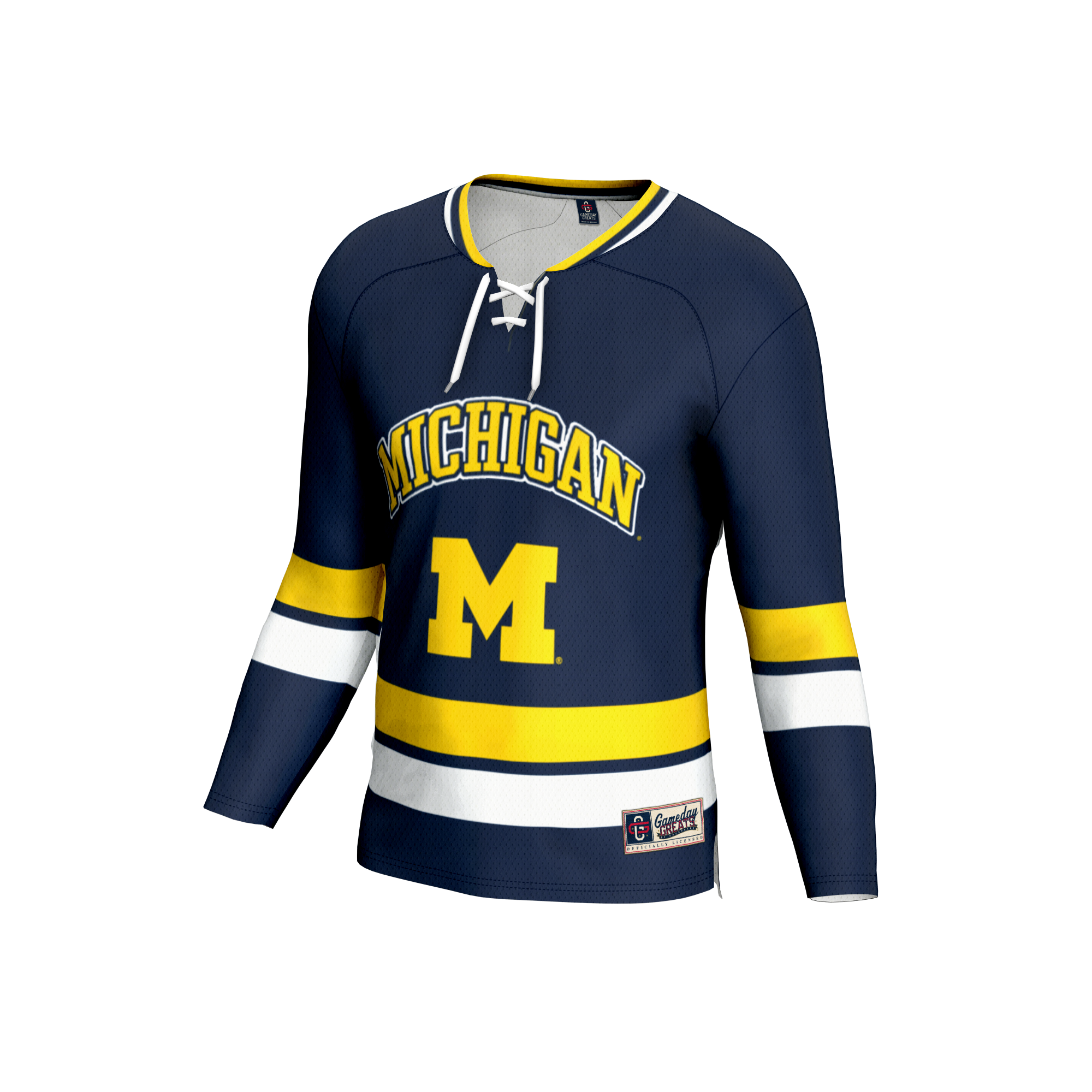 Hockey Fashion Michigan Wolverines Jersey Navy NCAA College Hockey Fan Wear