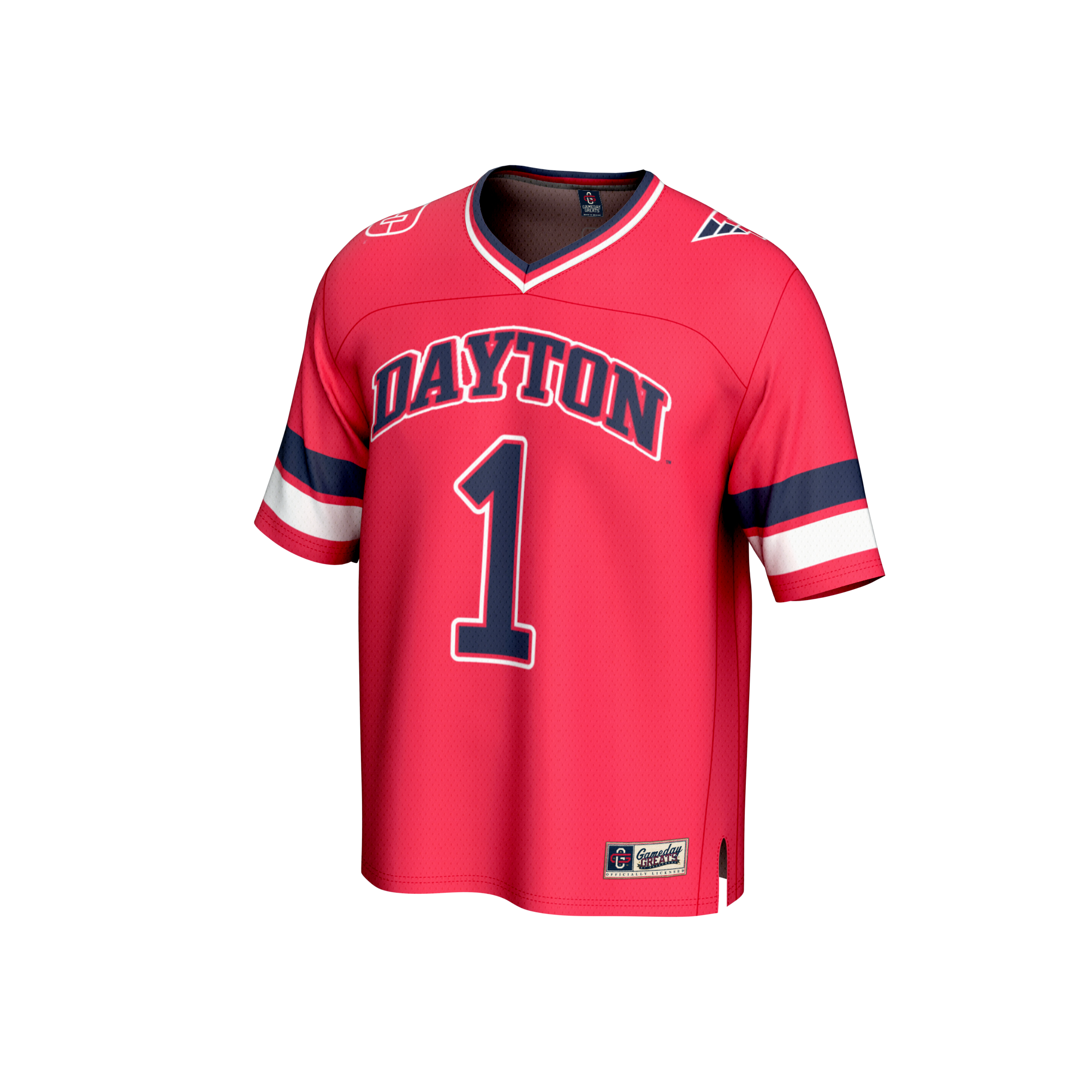 Collegiate Fashion Dayton Flyers Game Jersey No.1 Red NCAA College Football Fan Wear Collegiate Fashion