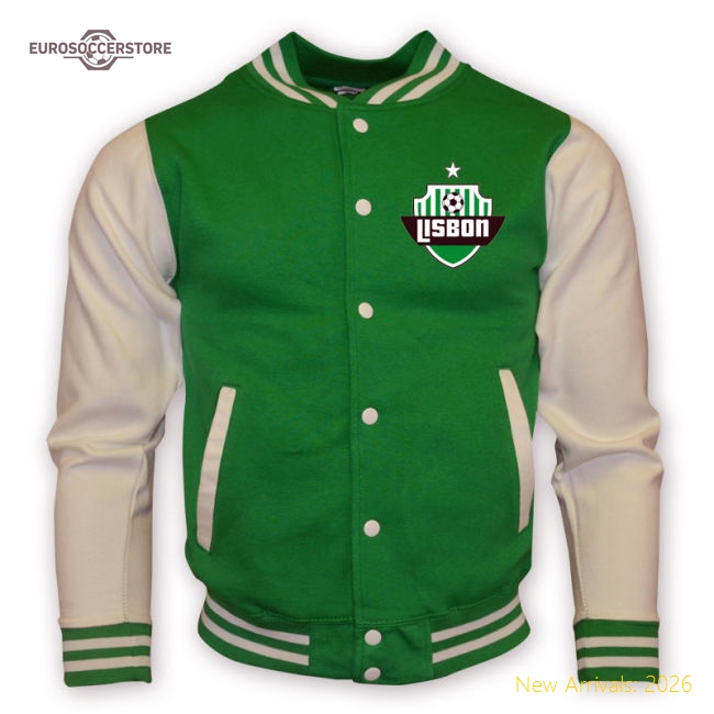Sporting Lisbon Baseball Club Team Outerwear Green NCAA College Baseball Fan Wear Sporting Lisbon Baseball
