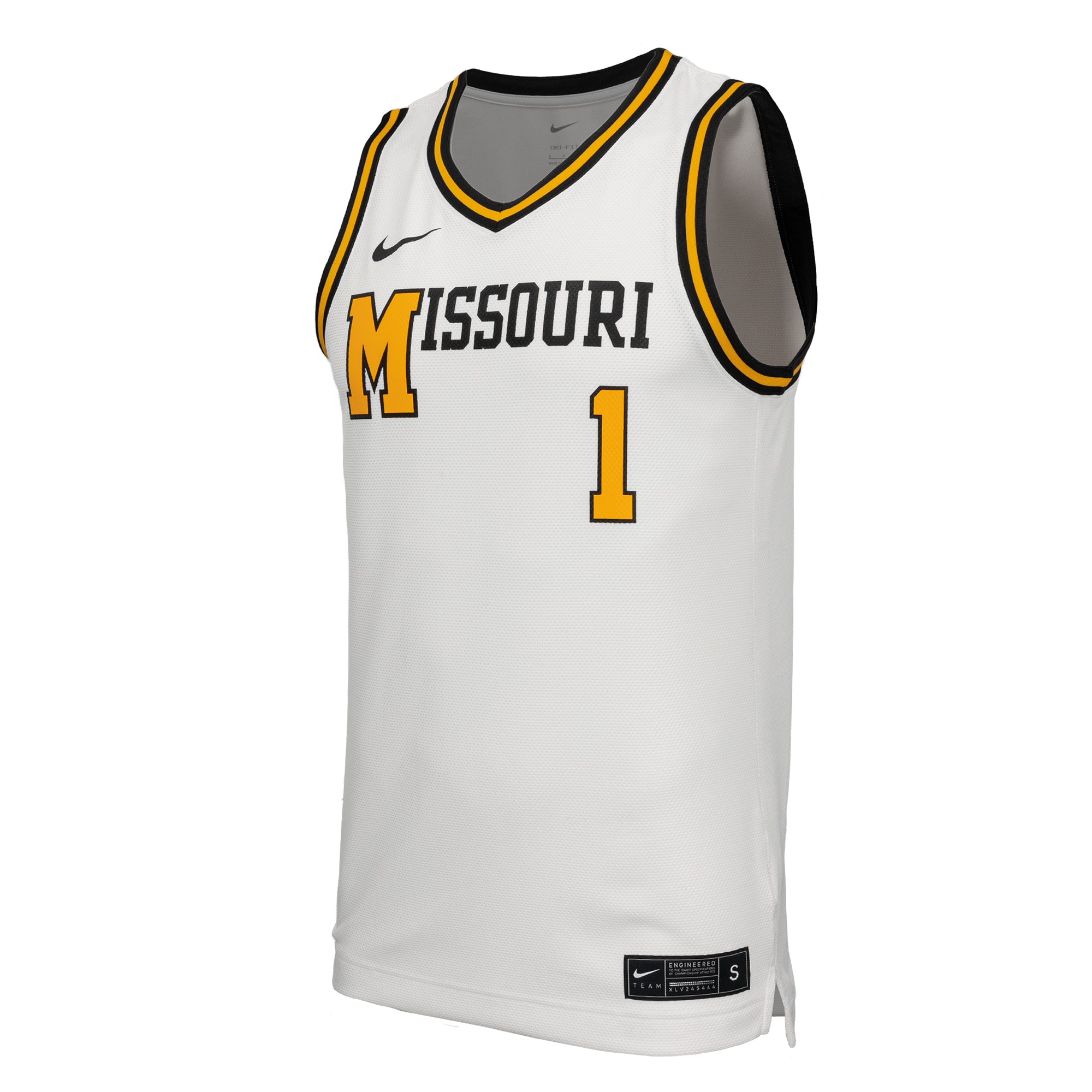 Retro Basketball Missouri Tigers Replica Jersey White NCAA College Basketball Fan Wear Retro Basketball