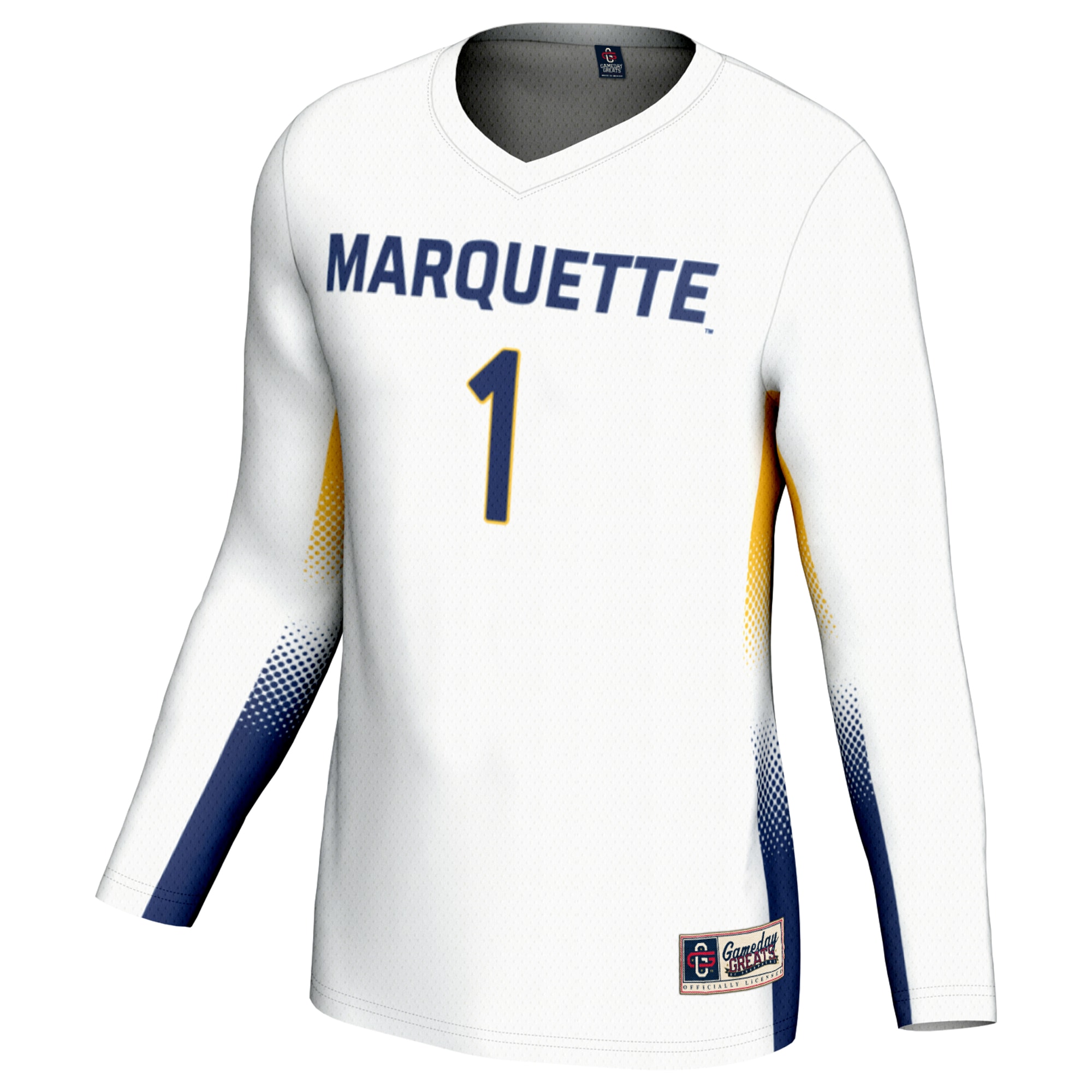 Volleyball Marquette Golden Eagles Game Jersey White NCAA College Volleyball Fan Wear