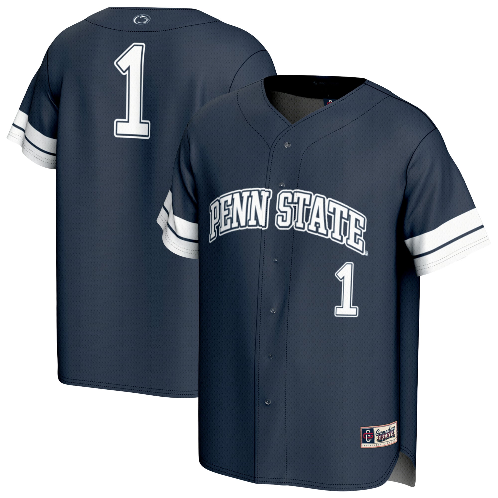 Modern Penn State Nittany Lions Jersey No.1 Navy NCAA College Lacrosse Fan Wear Modern