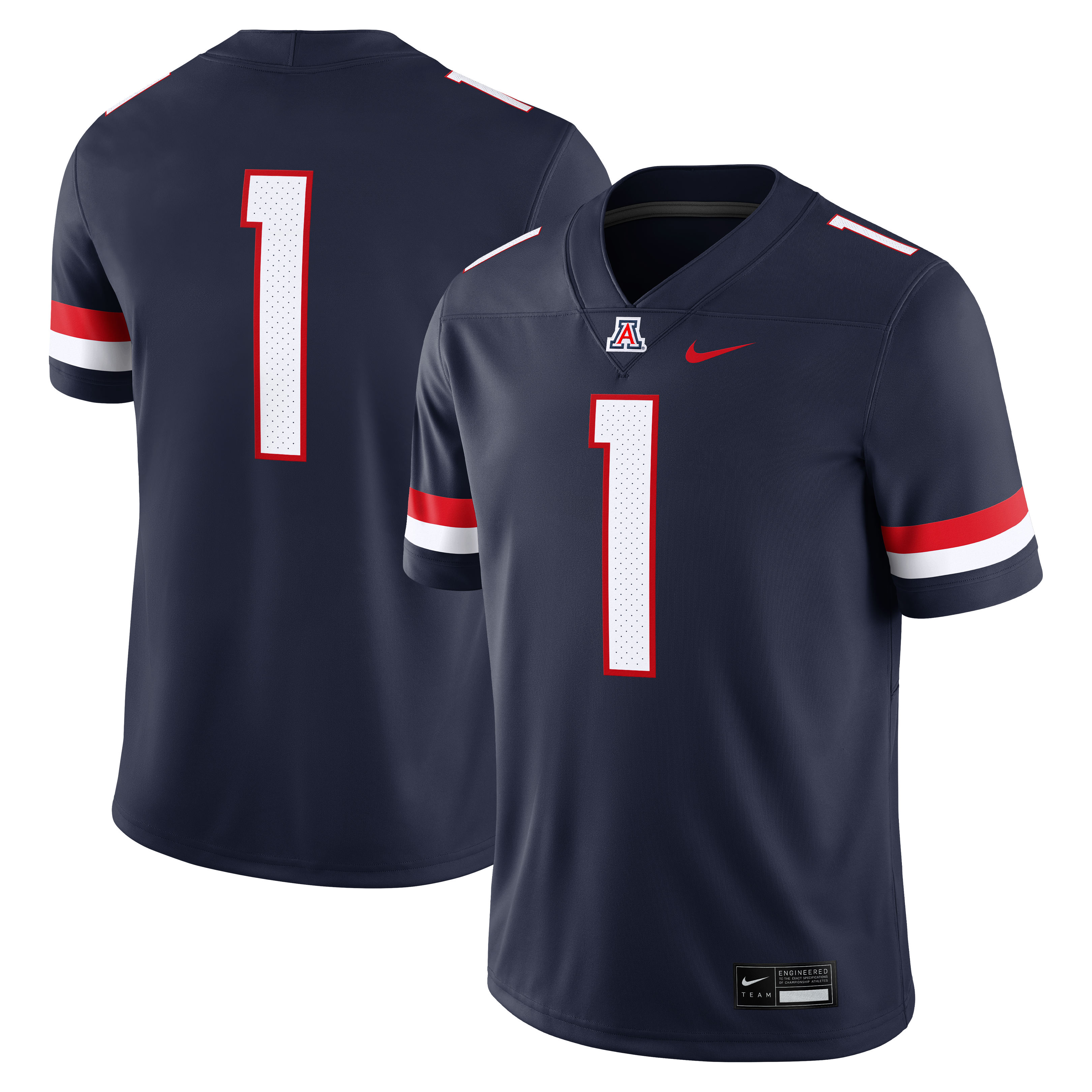 Arizona Wildcats Game Jersey No.1 Navy NCAA College Football Fan Wear