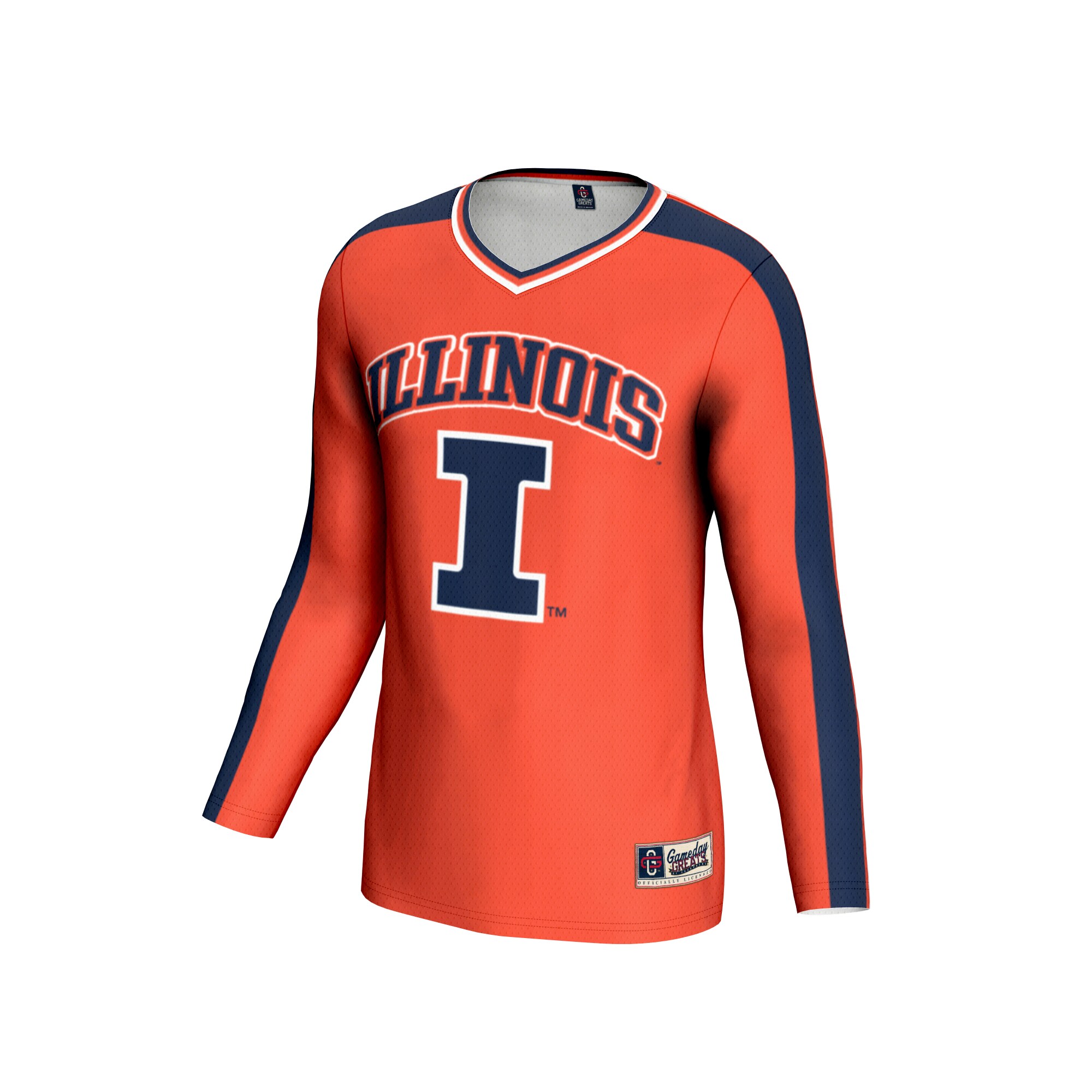 Volleyball Fashion Illinois Fighting Illini Game Jersey No.1 Orange NCAA College Volleyball Fan Wear